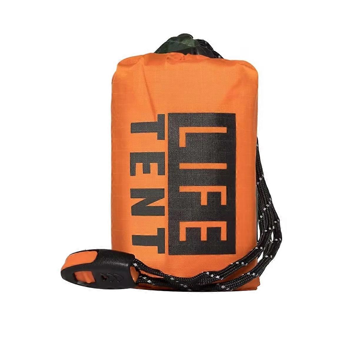 Outdoor Insulated Emergency Tent 2 Person Waterproof Emergency Life Saving Insulated Includes Life