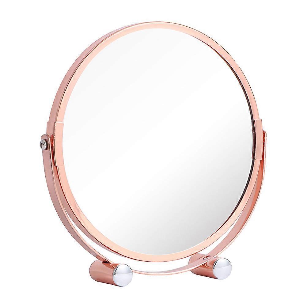 Miroir de maquillage en or rose durable avec des lumières pour la beauté Conception simple Base stable