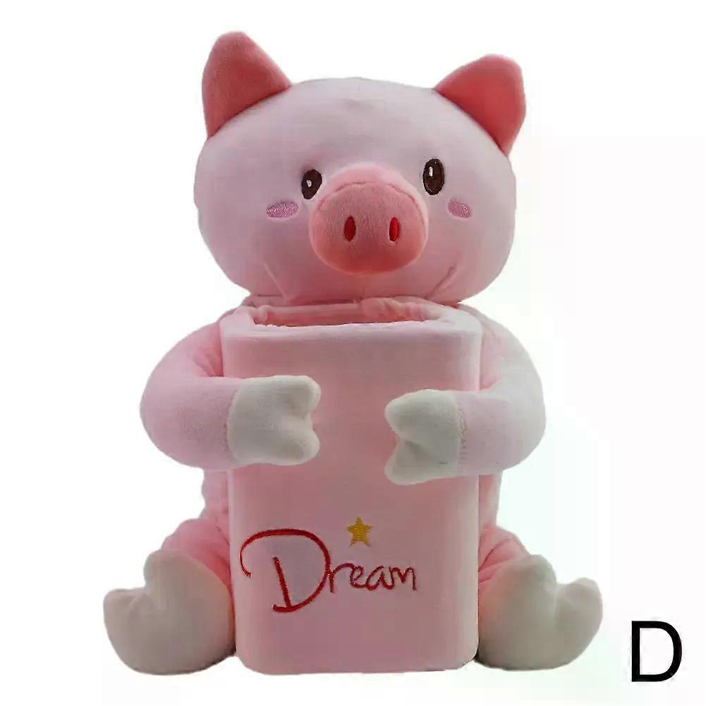 2 in1 The New Cute Cartoon Car Tissue Box Creative Rabbit Short Plush Tissue Box Holder Suitable for Car Armrest Box Car garbage can