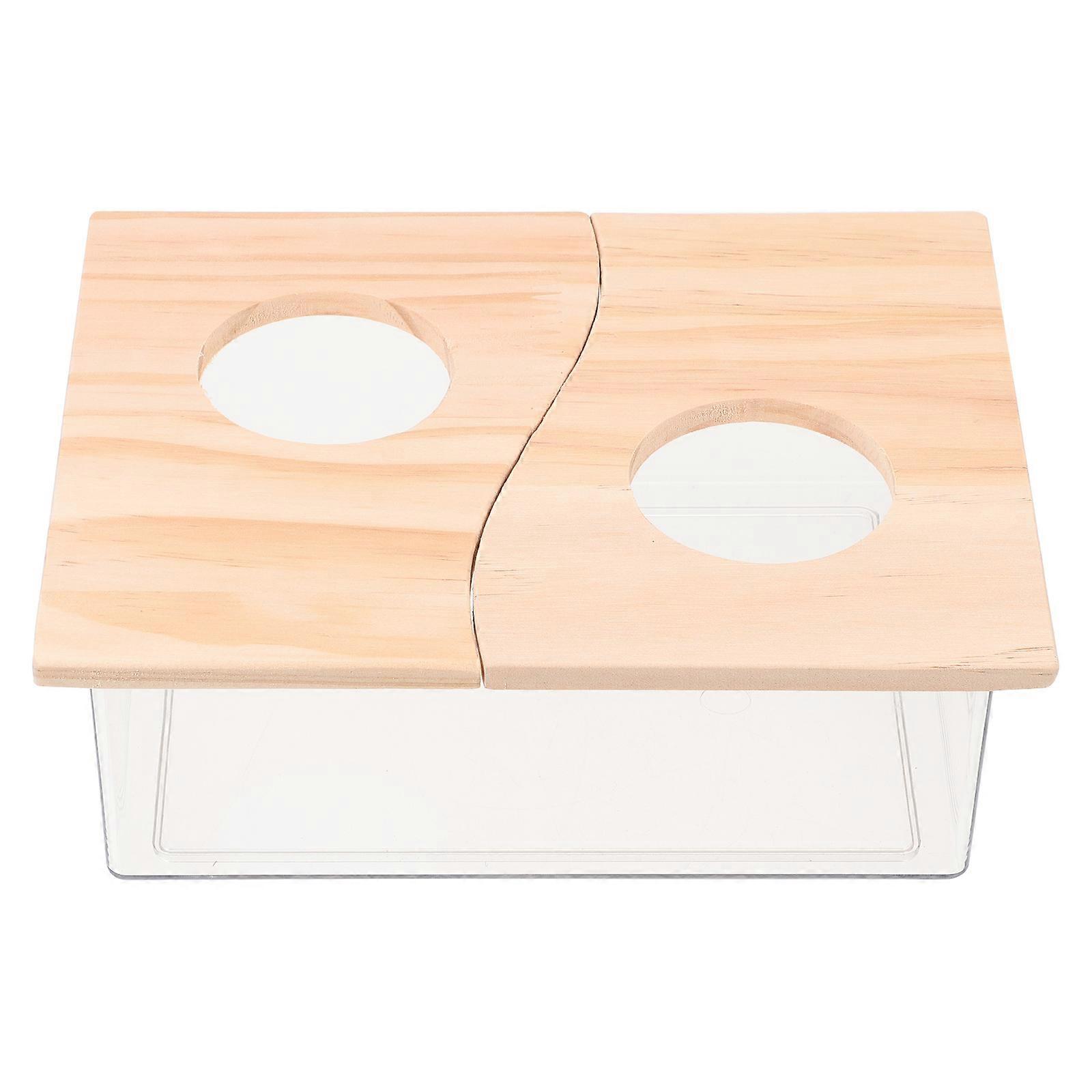 Transparent Hamster Sand Bath Box with Skid Resistant Base – Durable Multi Purpose Pet Sand Basin for Hamsters, Chinchillas, and Small Animals –