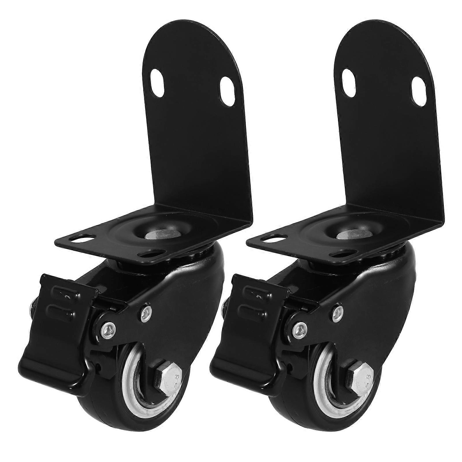 Trolley Workbench Casters Smooth Movement Quiet Operation 1.5 Inch Diameter Black 2Pcs