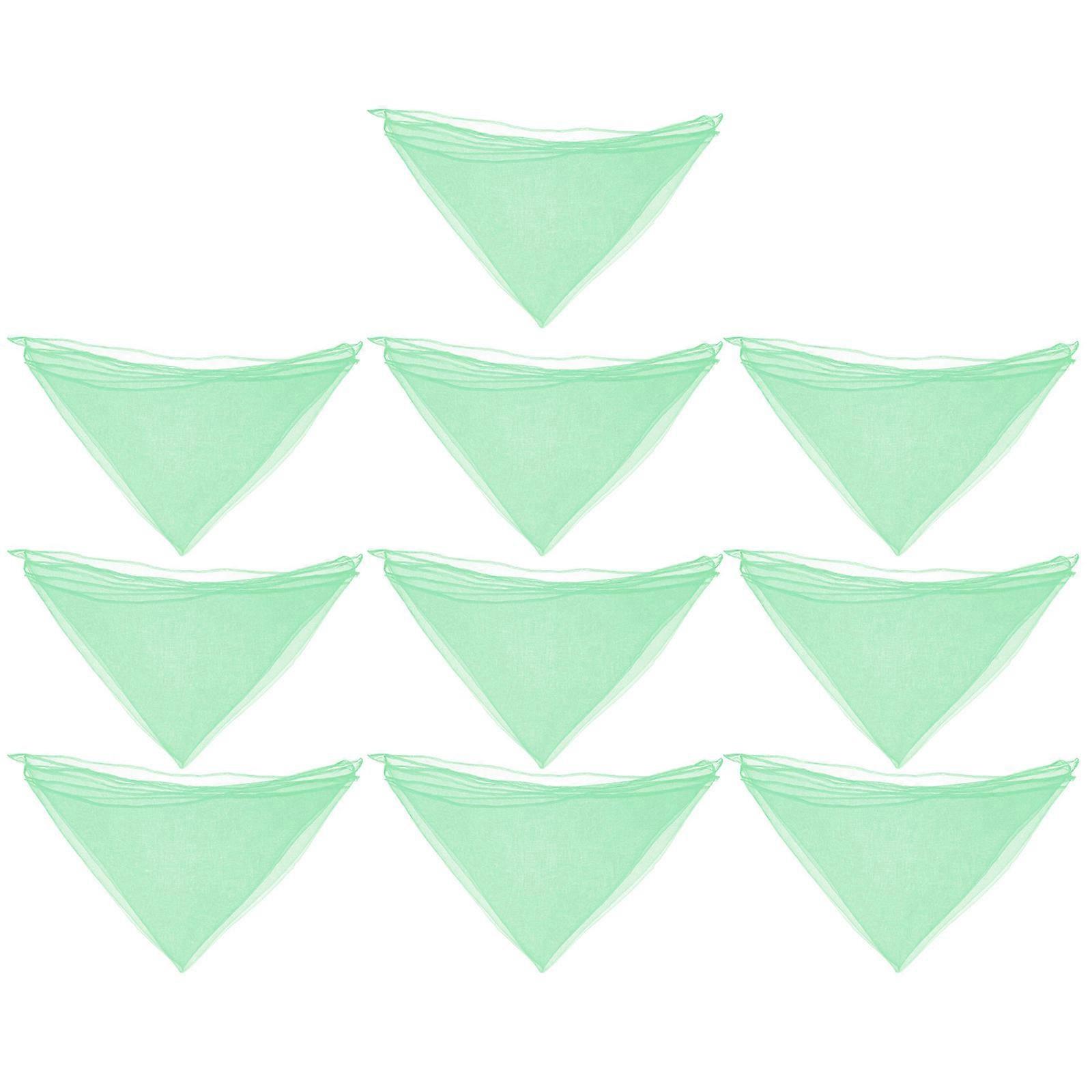 Dance Party Props Kids Dance Scarf Performance Square Juggling Dance Green 45x45cm Chiffon Dressing Accessories 10Pcs