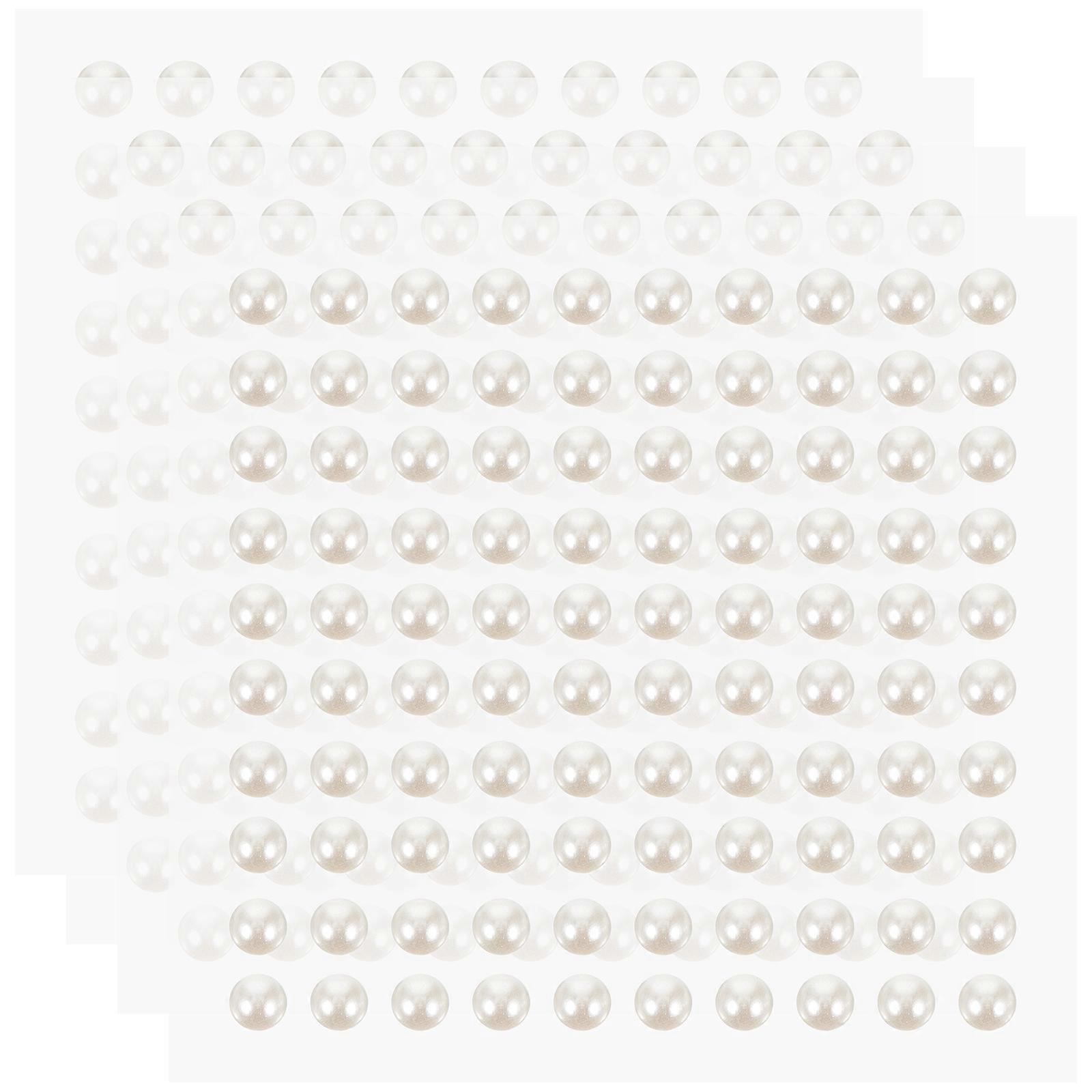 Pearl Stickers Face Decoration Strong Adhesion Halloween 8.5X8X0.6CM 4 Sheets