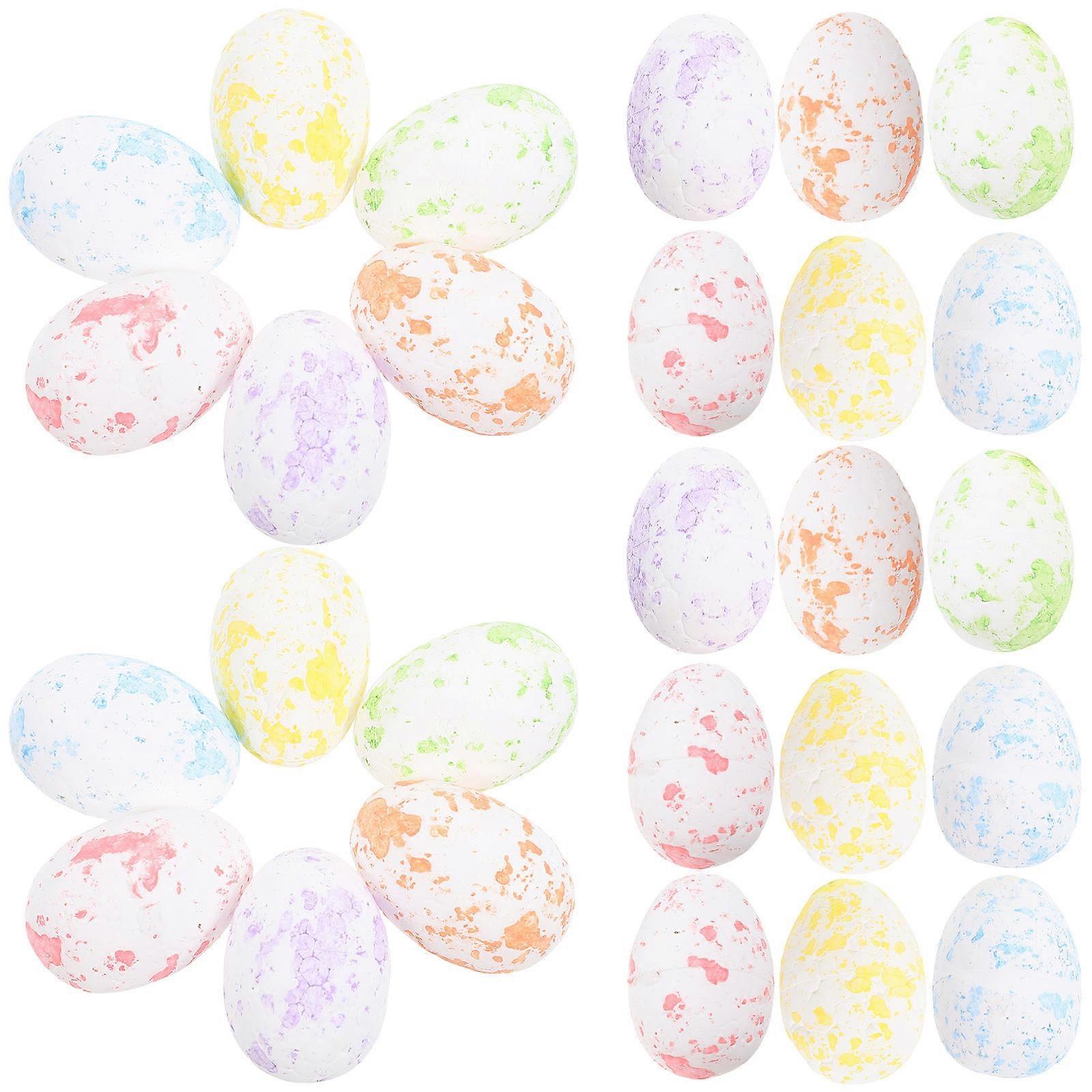 a polished product description based on your input:
**50pcs Foam Easter Eggs DIY Craft Decorations for Parties, Weddings & Festivals**
Add a