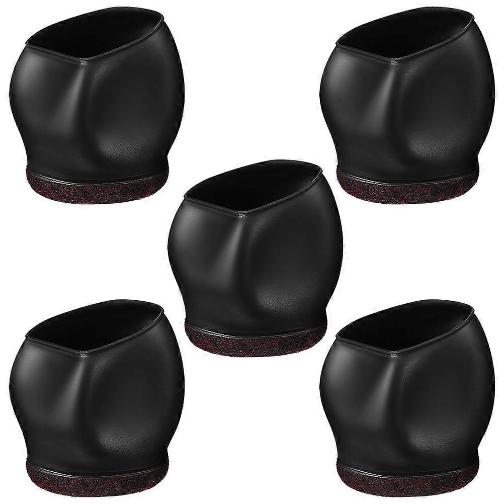 Caster Cups For Furniture TPE Thickened Chair Leg Protectors Noise Reduction For General Users 5Pcs