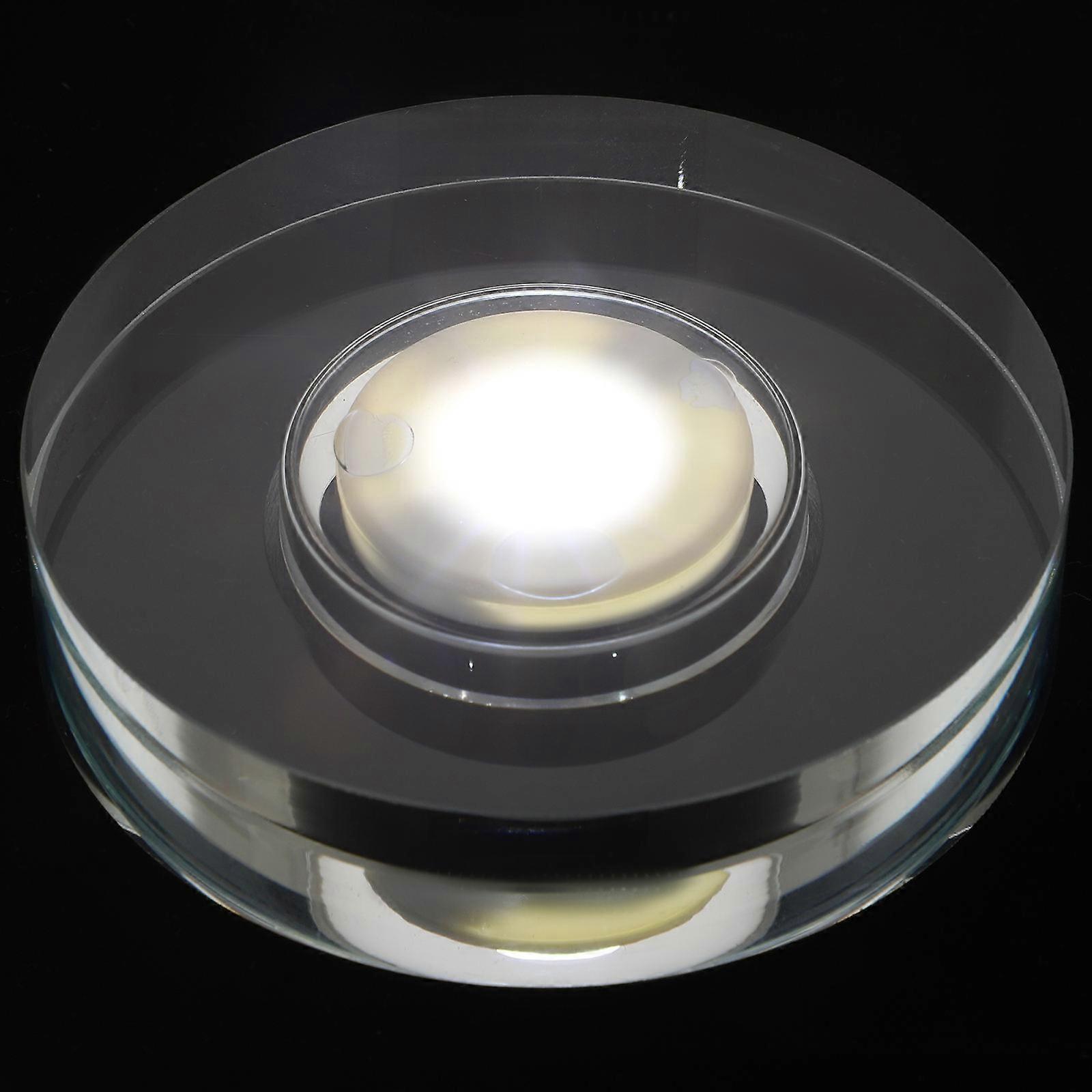 Lighted Display Base Led Rotating Stand Plastic Material 3.1X3.1X0.8In 1Set