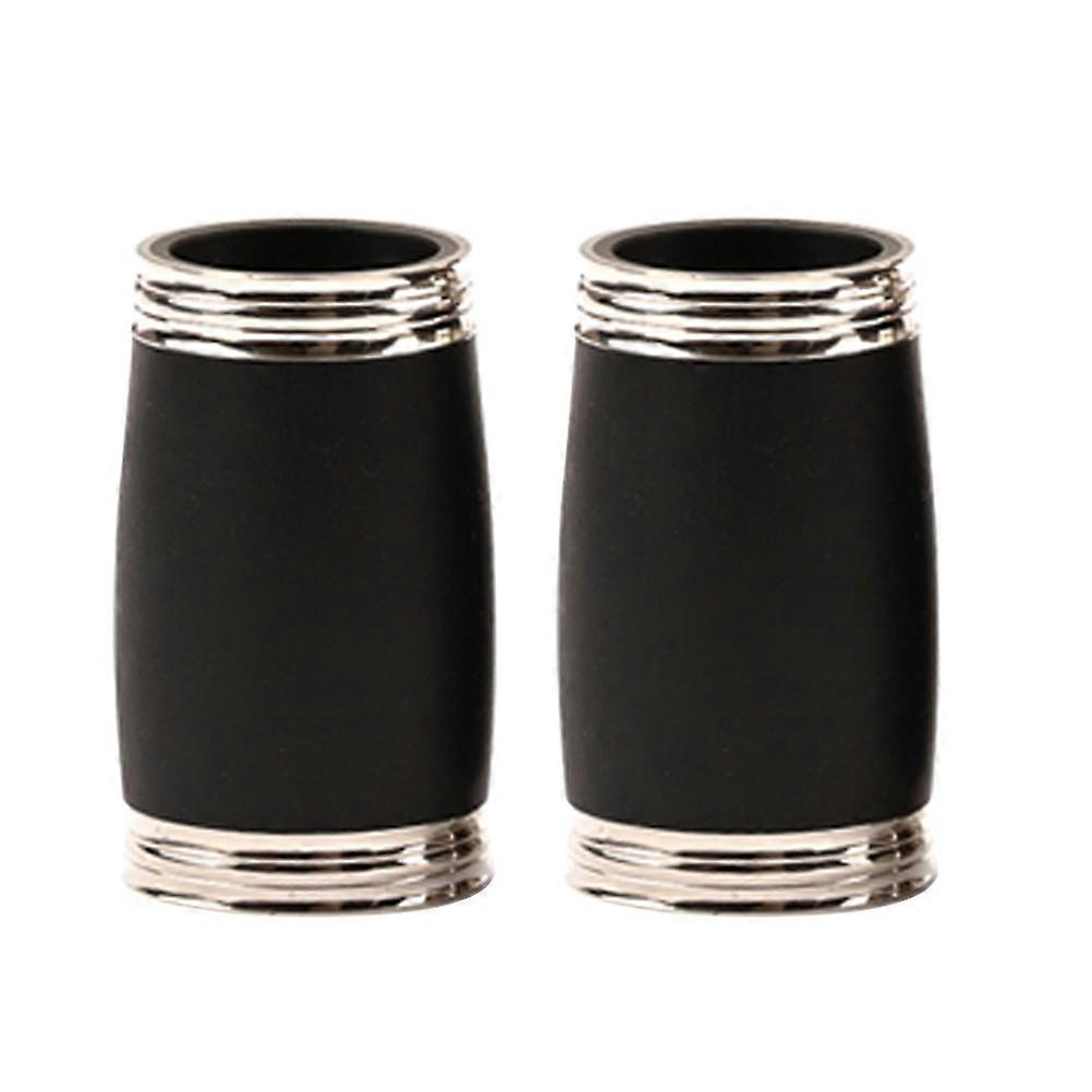 B Flat Clarinet Accessories for Instrument with Smooth Surface and Durable Metal Black Color 2pcs