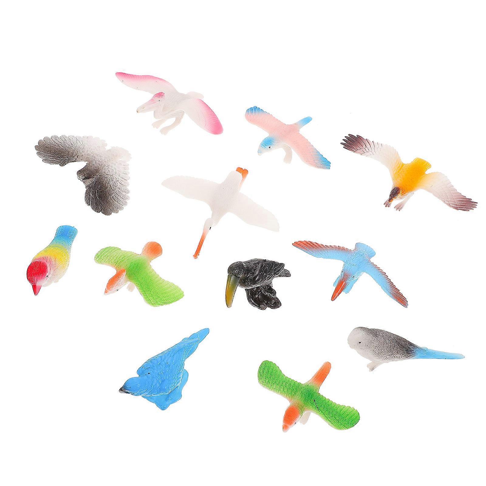 Artificial Bird Stature Simulation Birds Toys Learning Time 6.5X6CM 1Set