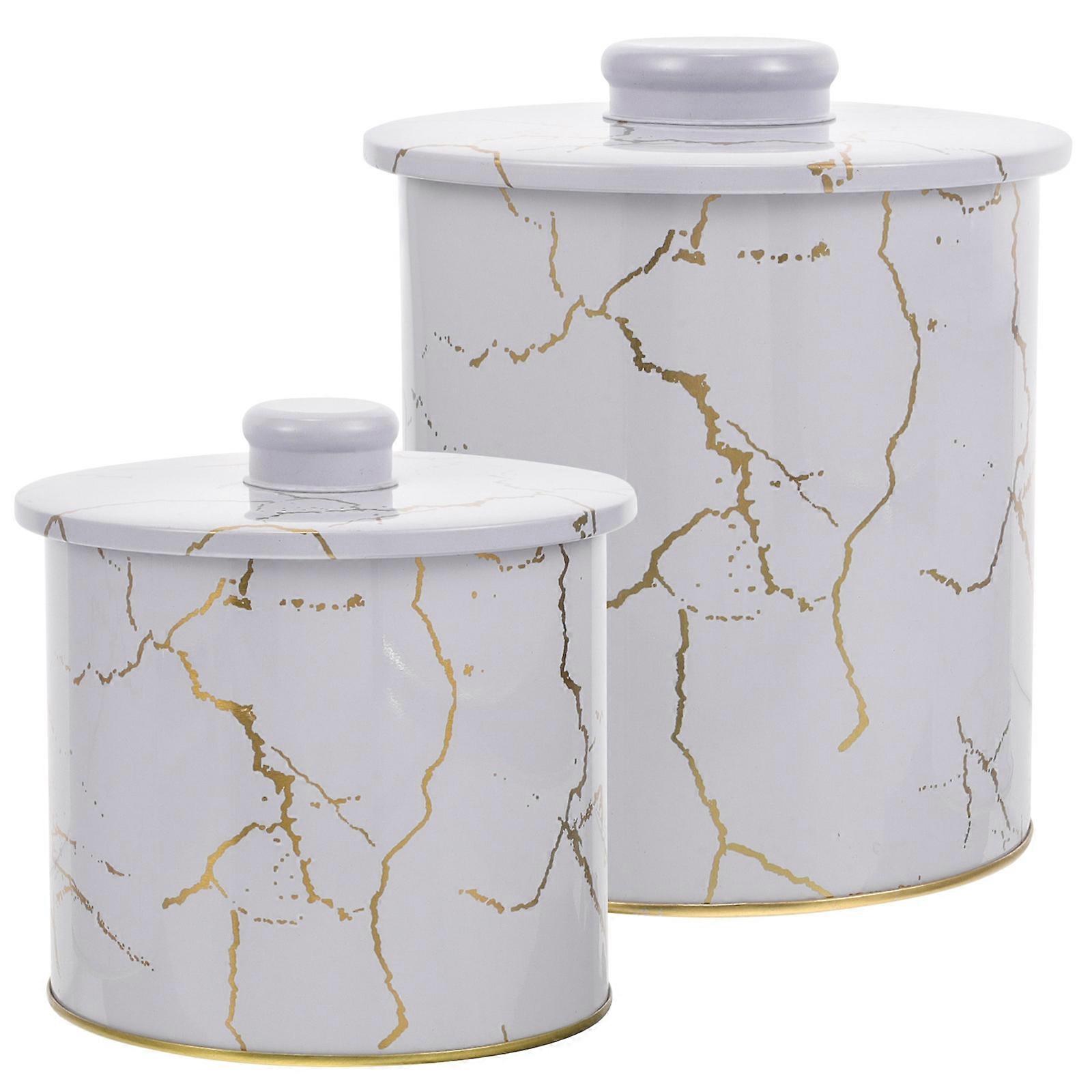 Cake Boxes Iron Bread Packaging Box Home Use Rectangular Simple Design Food Storage 2Pcs