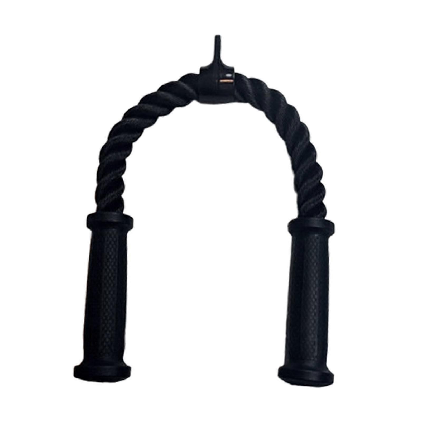 Portable Tricep Rope for Cable Machines, Black, Durable Material, Ideal for Triceps Workouts and Strength Training