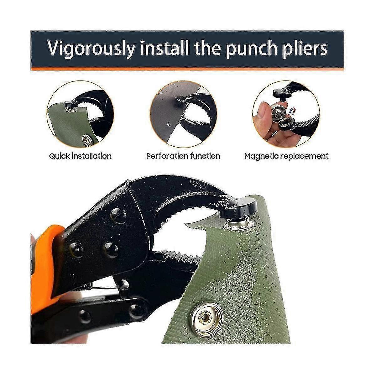 Snap Fastener Kit Adjustable Pliers for Snap Buttons,Snap Fastener Tool Kit with Snap Button Set fo