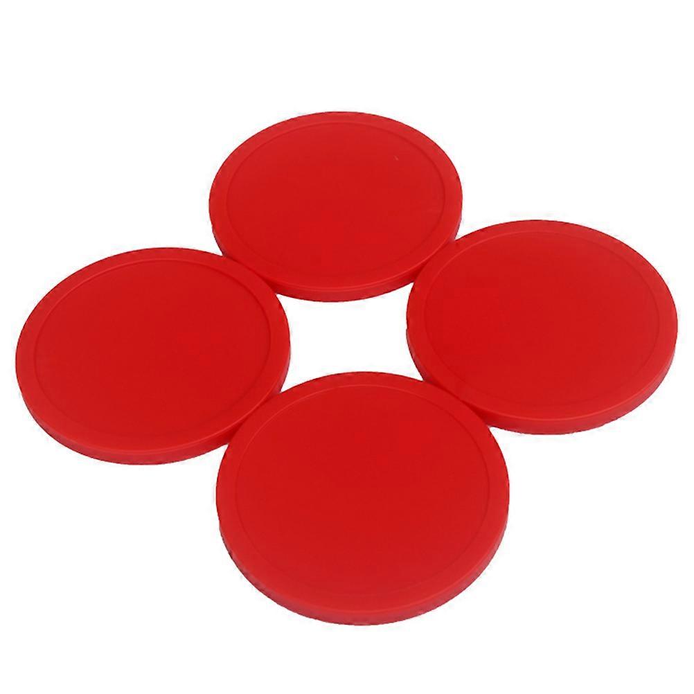 Air Hockey Set Ergonomical Design Table Accessories Red 4Pcs