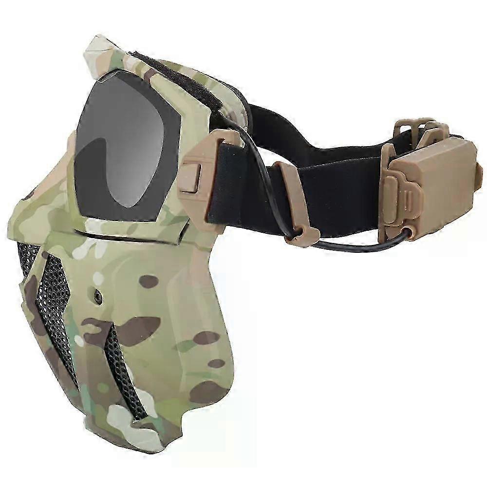 Tactical Airsoft Paintball Face Mask With Fan Breathable Anti-fog Full Face Mask Hunting Shooting Militar Protective Masks