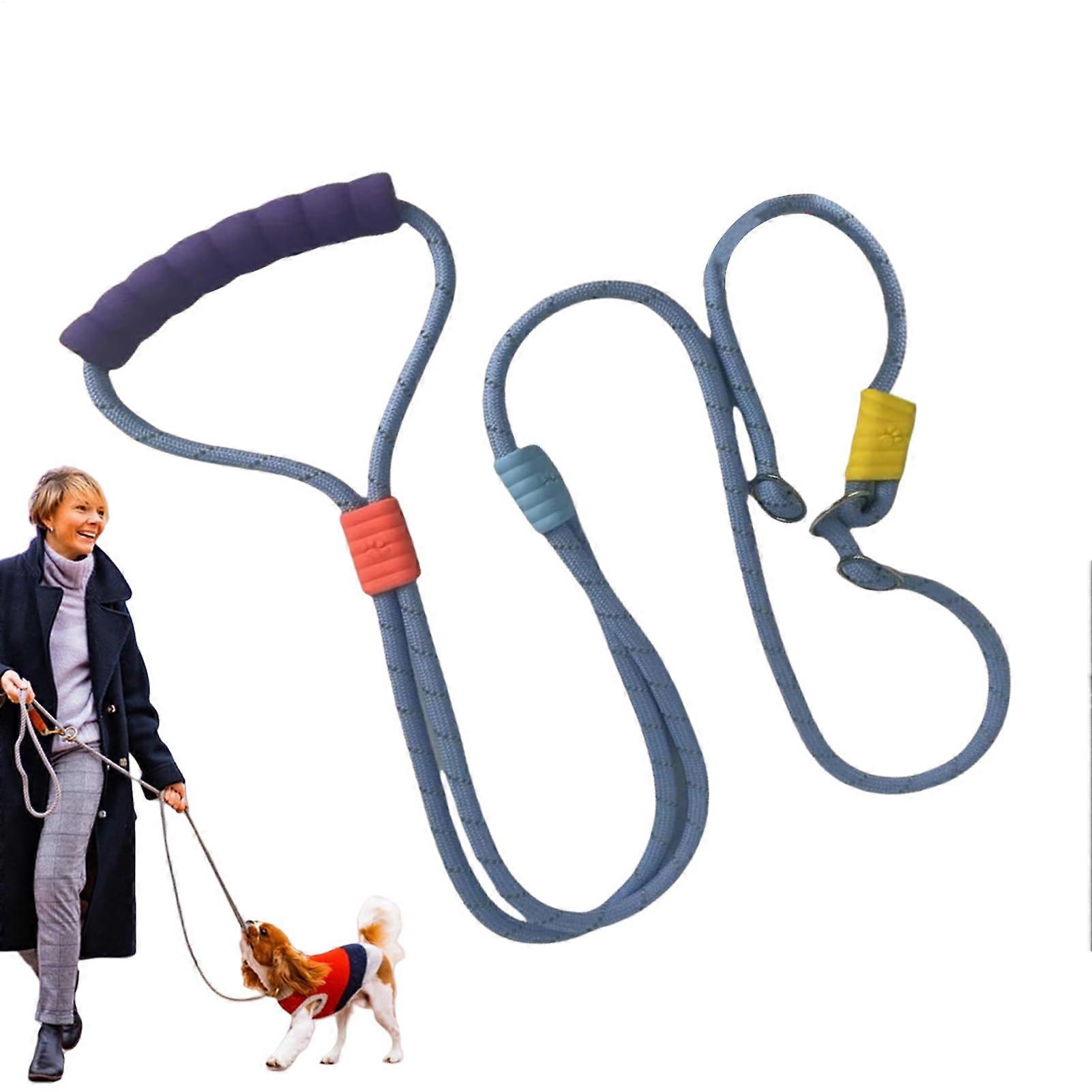 Dog Leash Cable, Durable Rope Walking Leash for Pets | Comfortable Outdoor Training, Pulling, Park Use, Blue L