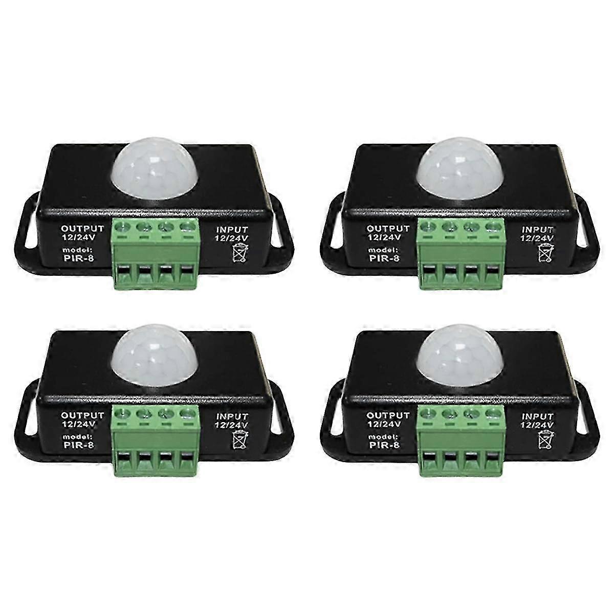 LED Motion Sensor 12V/24V DC, Infrared PIR Sensor Switch for Automatic Wireless Use