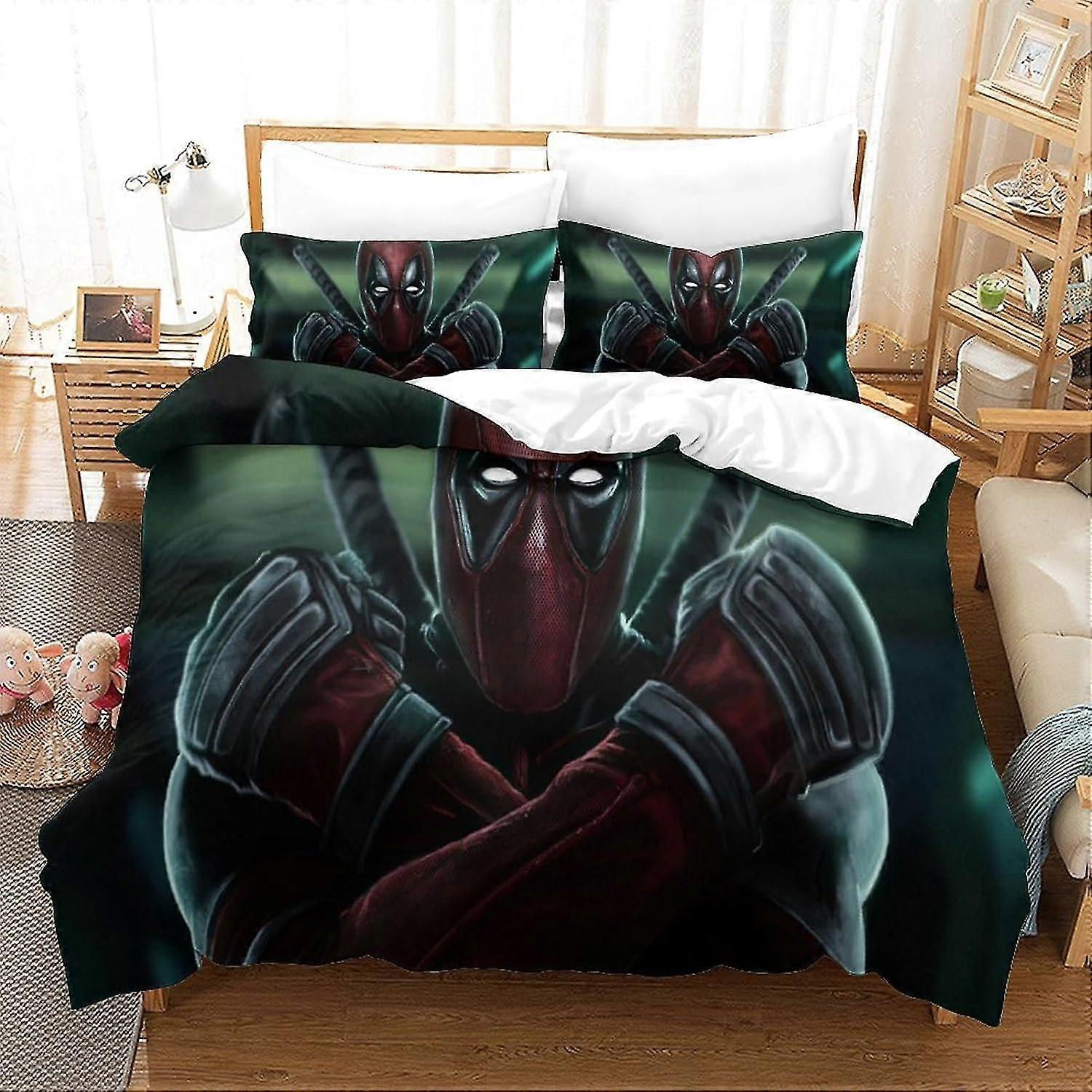Deadpool Inspired - Conjunto de Colchão Decorativo Residencial para Bebês, Conjunto de Colchão de Banho-maria, 3 Peças, Colchão Moderno com Super-Heróis
