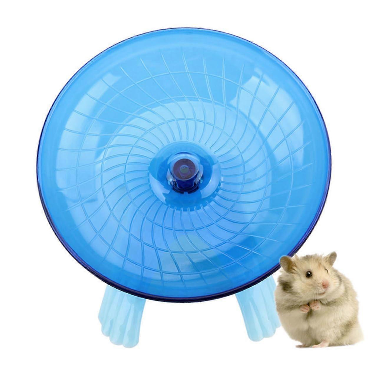 Exercise Wheel for Pets - Hamster Training Wheel with Safety Valve, Non-Slip Running Disc for Hedgehogs, Blue Color