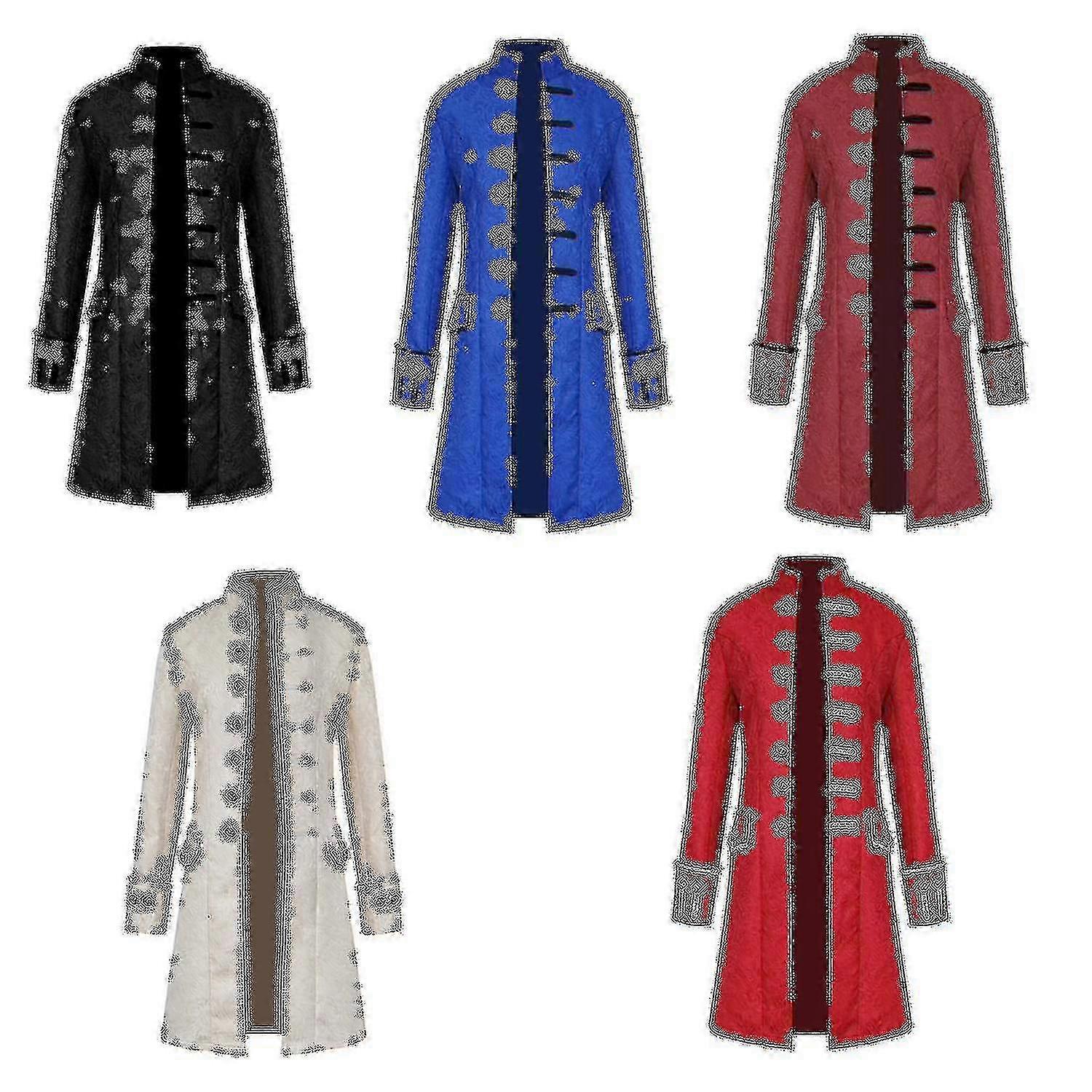 Herrenmantel Mode Steampunk Retro Uniform Karneval Stehkragen Kostüm