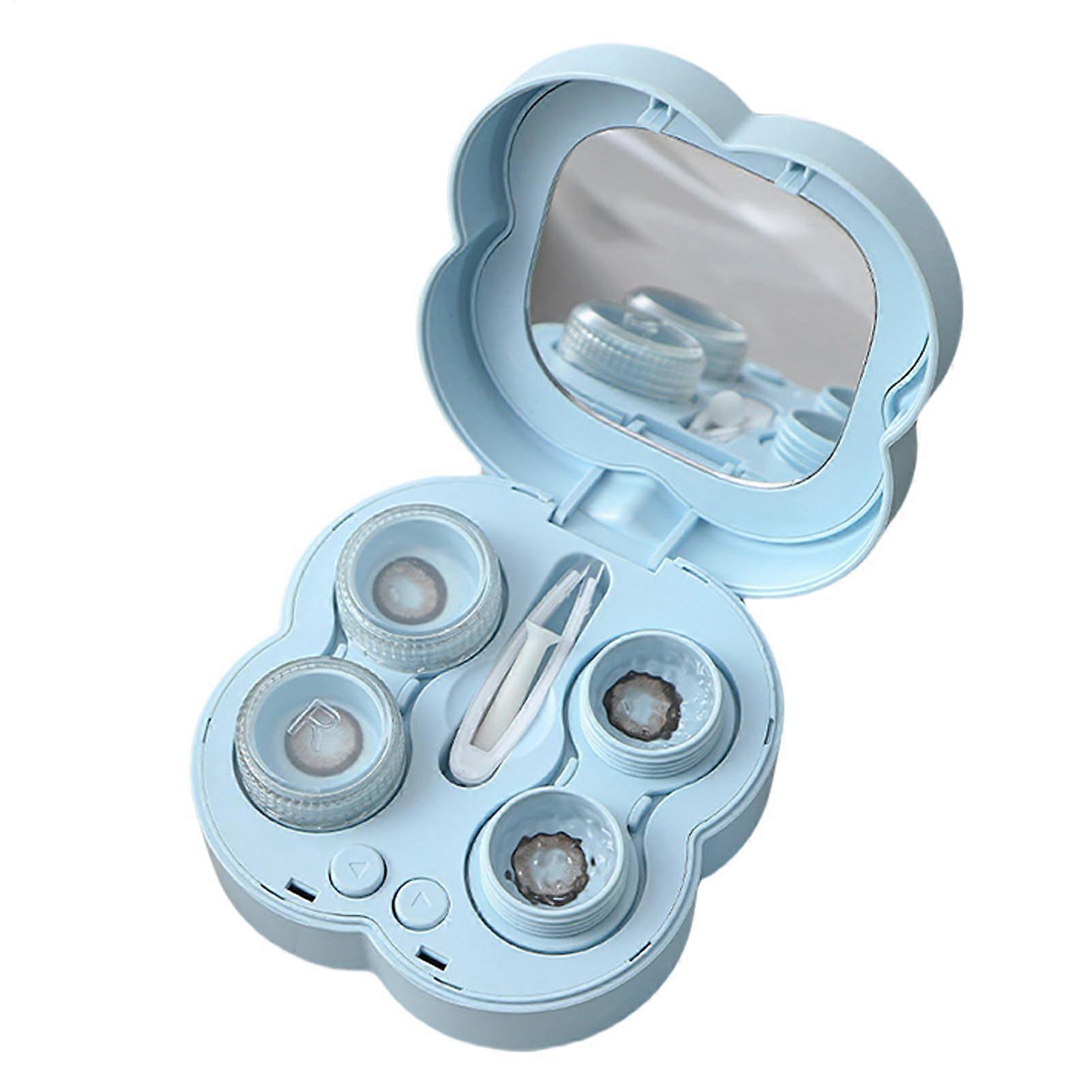 Ultrasonic Cleaner for Optics, Ultrasonic Quick Soft Lens Cleaning Device, Waterproof Storage Case with Daily Care Function for Unisex OntheGo
