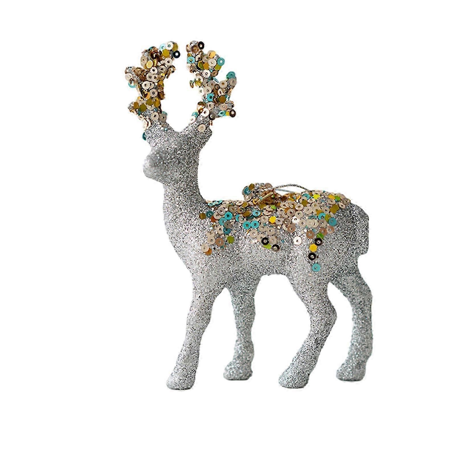 Christmas elk reindeer desktop decoration sequin deer pendant Christmas tree