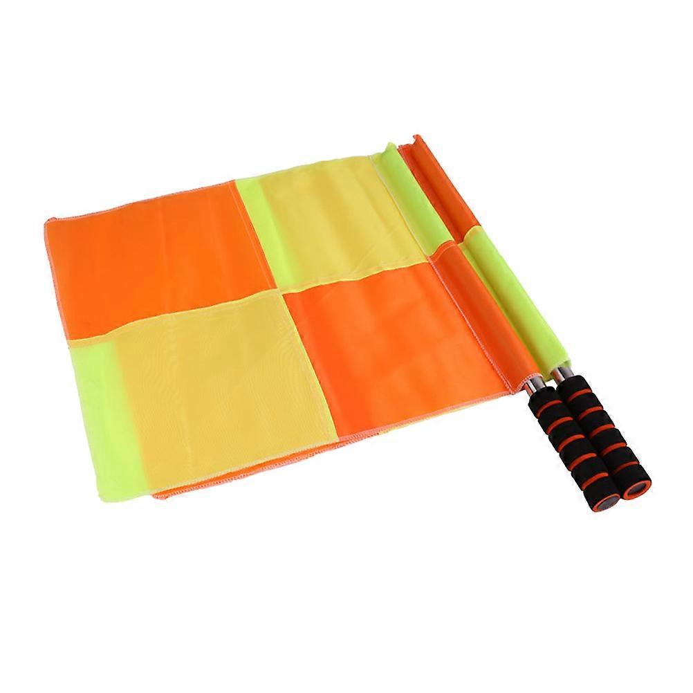 Soccer Referee Flags Competition Signal Flags for Outdoor Use 2Pcs