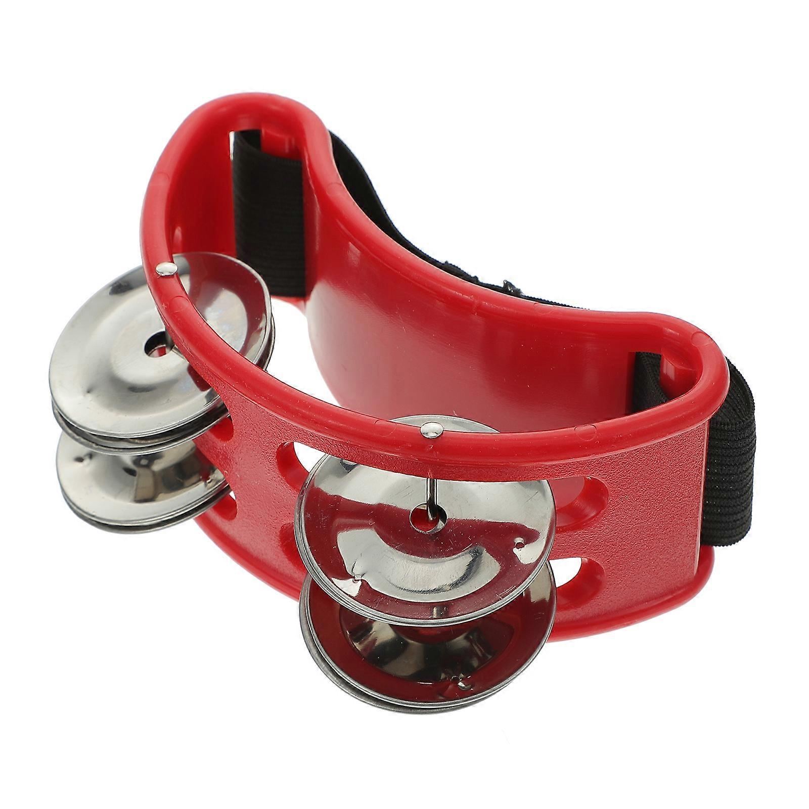 Tambourine Foot Musical Instrument Kids Music Practice Rhythm Development Plastic 1Pcs