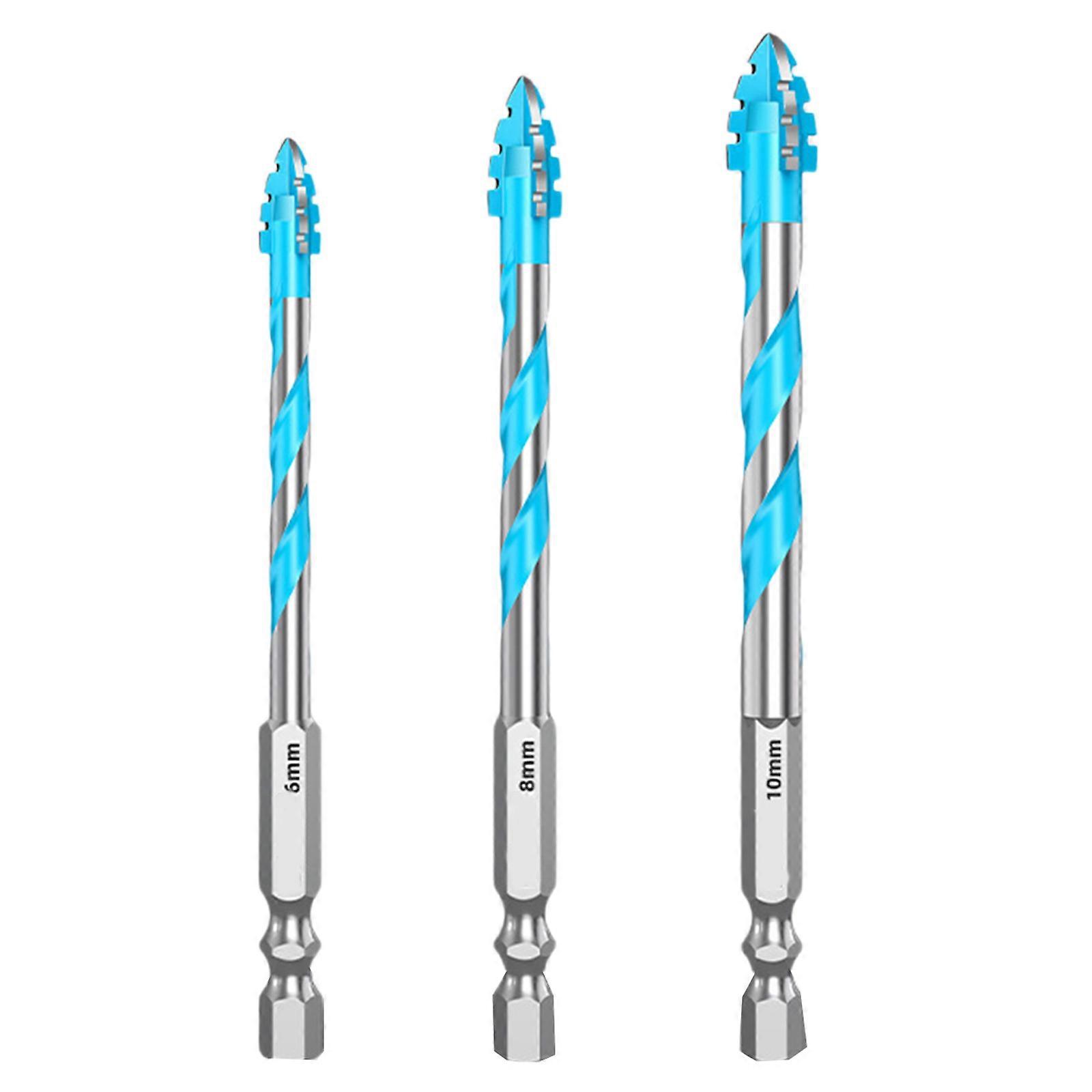 Eccentric Drill Bit Set Four Edge Serrated Drill Bits High Hardness Bevel Tip Serrated Drill Bits for Brick Wood