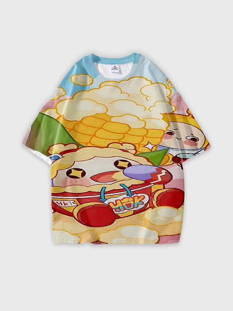 T-shirt round neck Pattern loose short sleeve JW1933