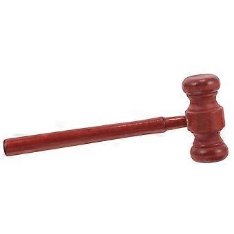 Wooden Judge Hammer Toy with Block for Kids, Educational Court Auction Prop