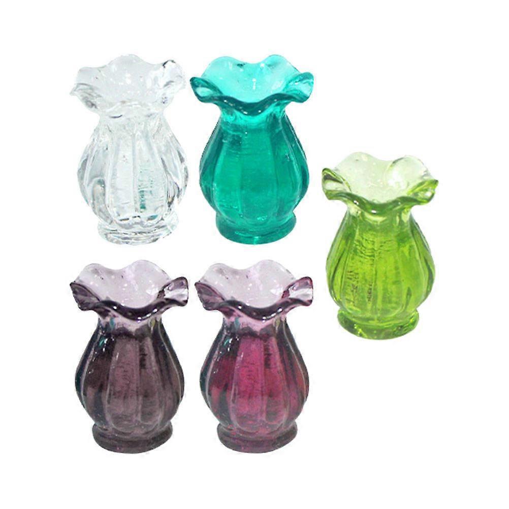 Mini Bottles Glass Bottle Living Room Display Vase Shape Collectors Accessory 2X1.4X1.3CM 5Pcs