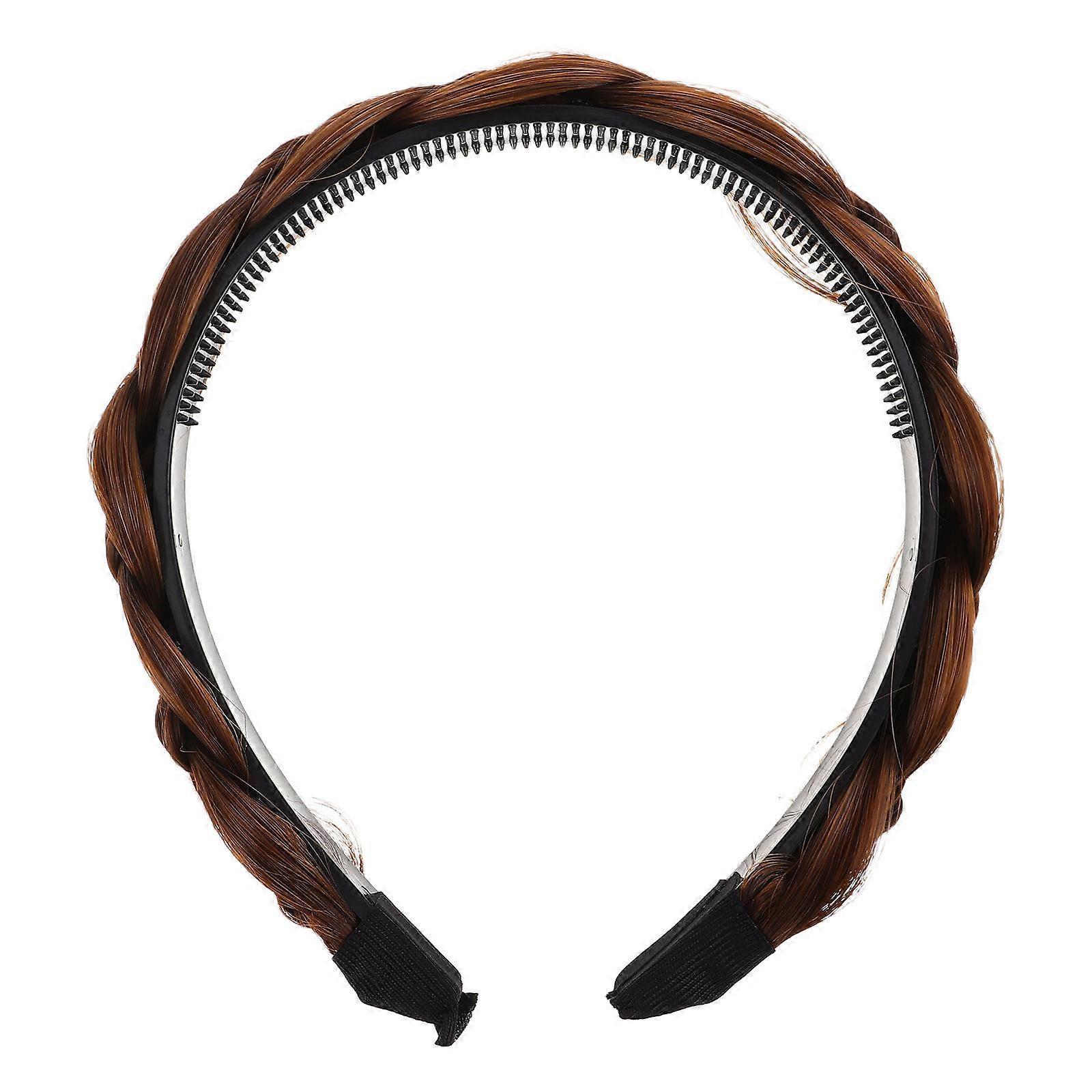 Fishtail Braid Hair Band Realistic Texture Easy to Wear Wide Braid Headband for Daily Use High Temperature Fiber 1Pack