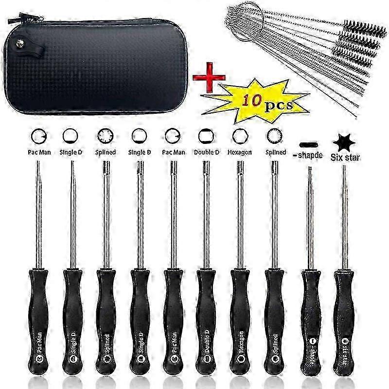Small engine screwdrivers for carburetor adjustment with brush