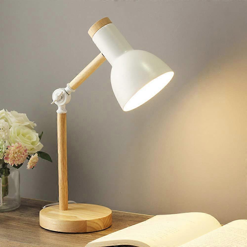 Retro Desk Lamp E27, Gooseneck Table Lamp for Bedroom and Office, White Swan Neck Reading Light, Versatile Work Lamp