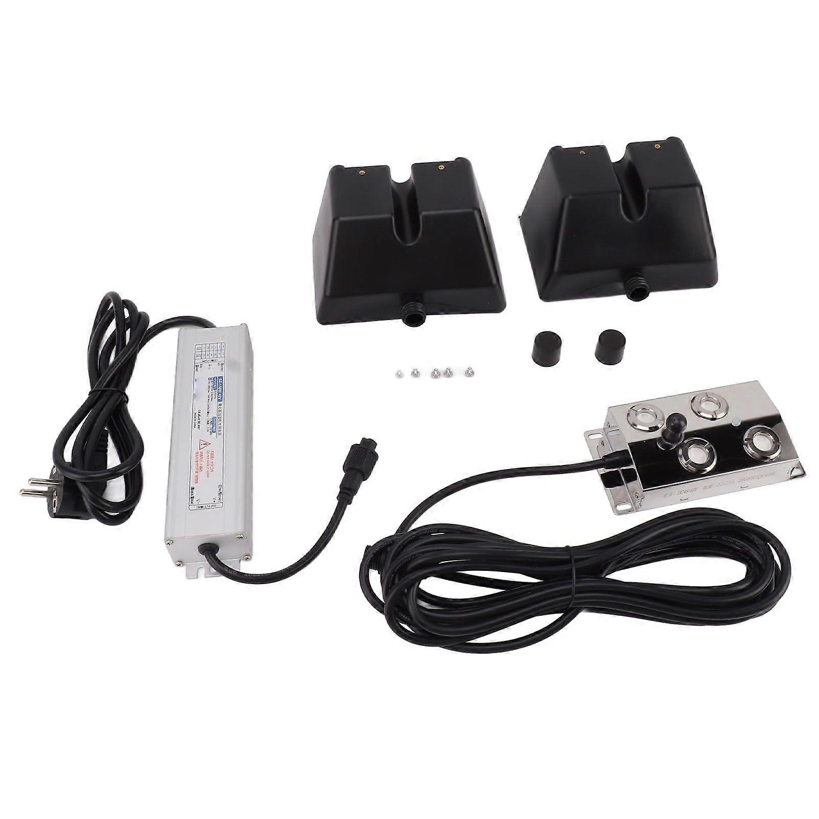 4 رأس آلة الضباب بالموجات فوق الصوتية 150 واط تيار مستمر 48 فولت 3.4 أمبير IP67 صانع الضباب الحساس مبيد لمهرجانات بركة الدفيئة