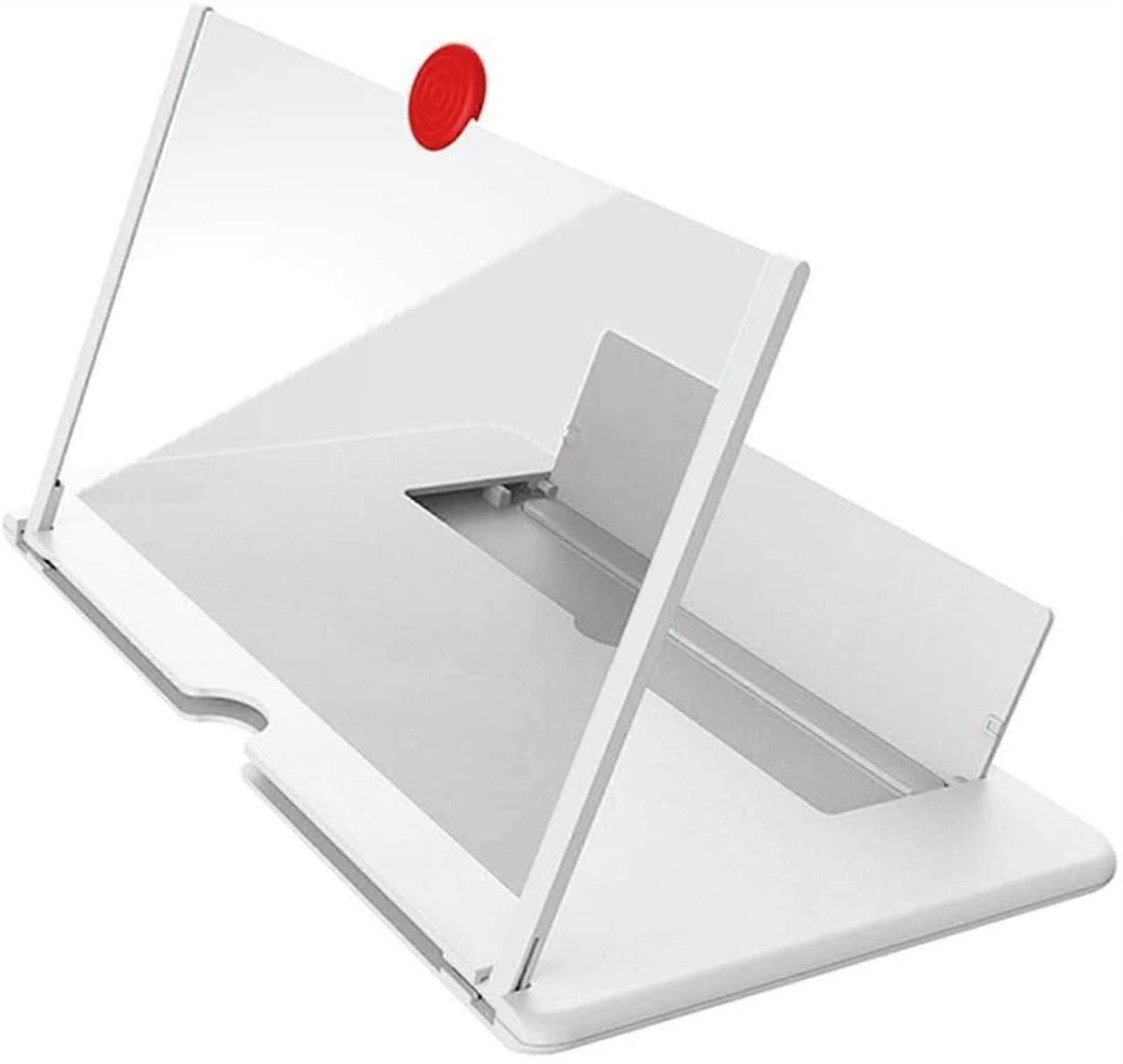 Lightweight Magnifying Glass 12 Inch Folding Mobile Phone Screen Radiation Protection 3D HD Video Magnifier / Red / 1Cps Lofty Ambition White 1Cps