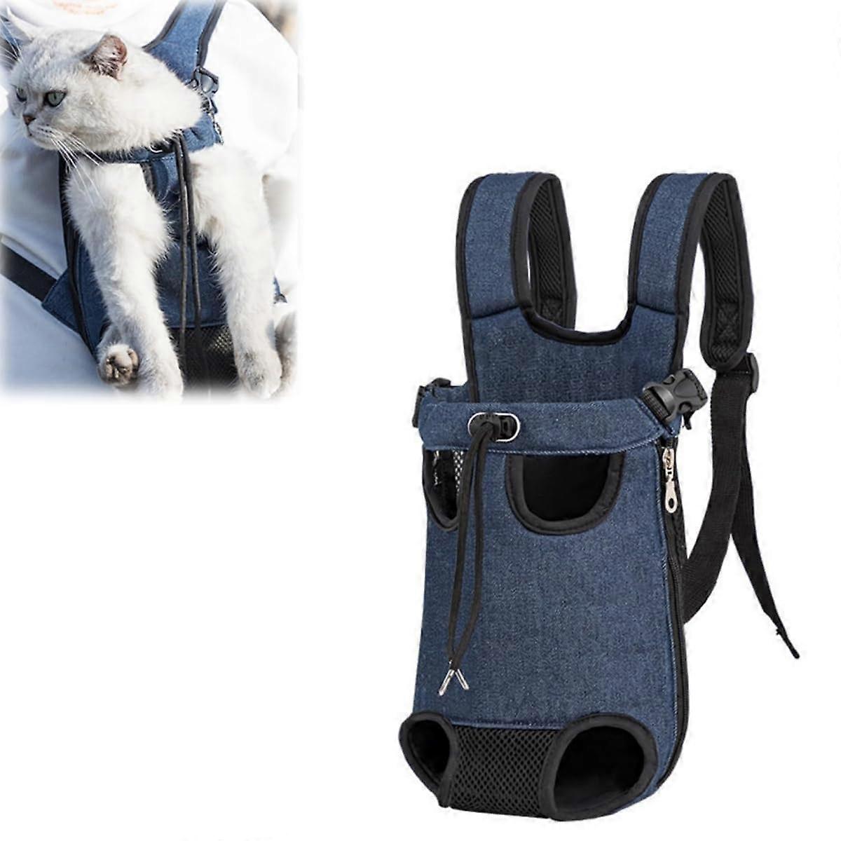Adjustable Portable Pet Carrier Backpack for Small to Medium Dogs and Cats, Suitable for Hiking and Biking (Size S)