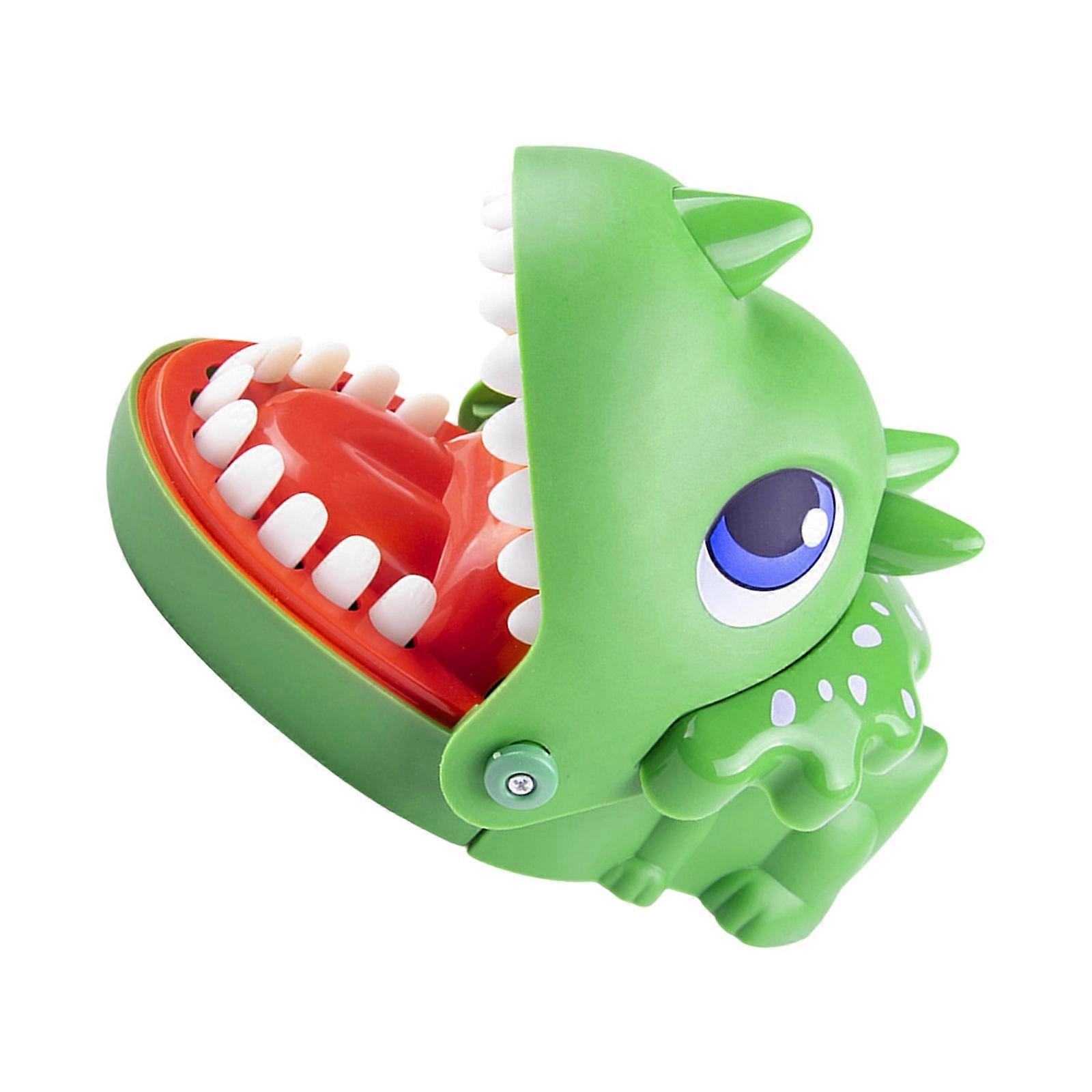 Finger Biting Dinosaur Toy Safe Interaction Practical Joke Gadge Toy For Halloween Parties Classroom Prank Activity Toy Green