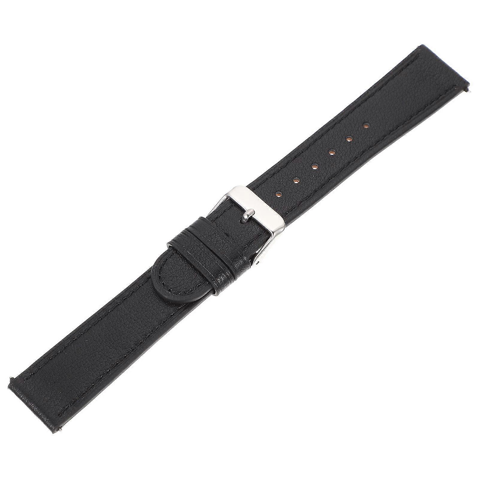 Black Watch Band for Smart Watch Genuine Adjustable Design 20mm