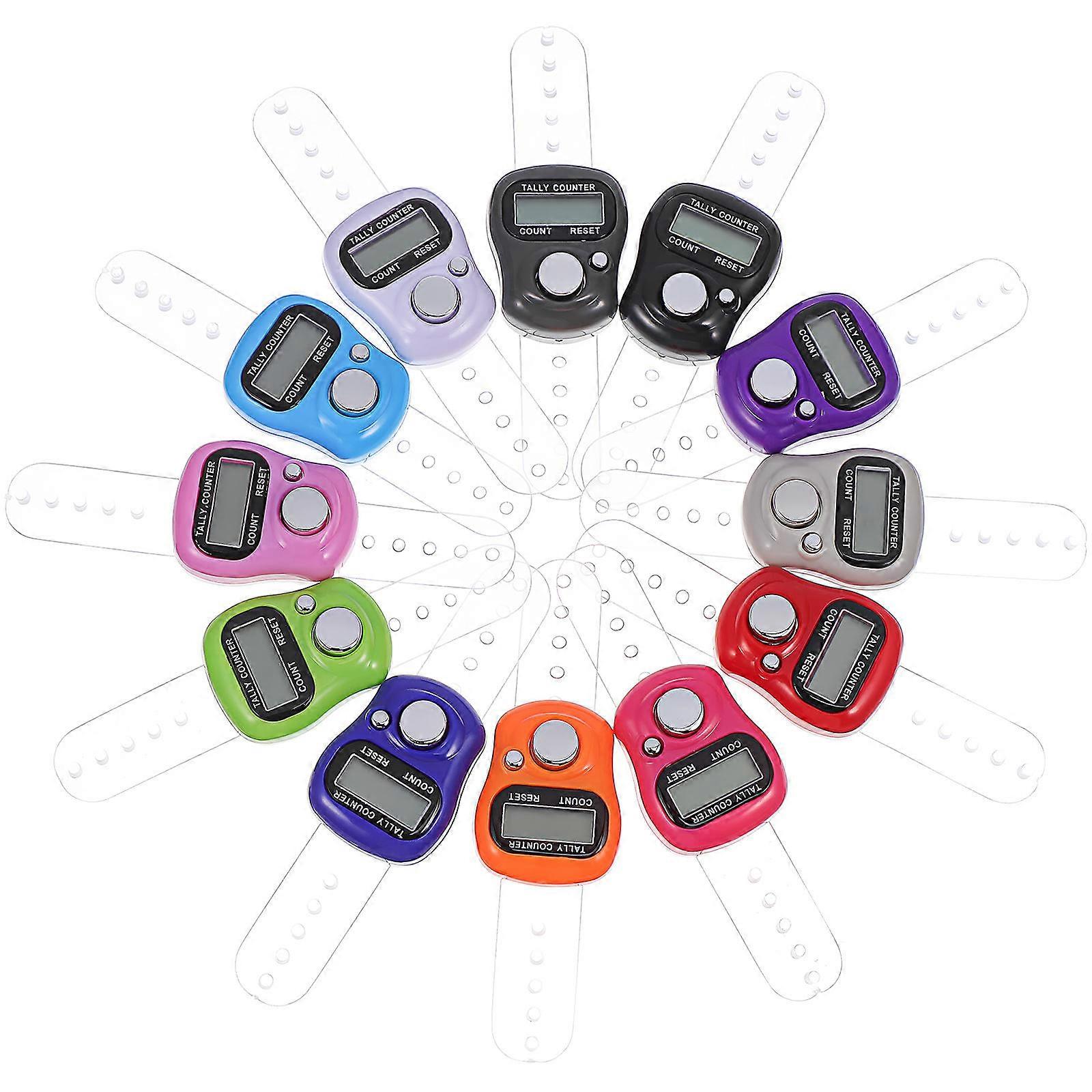 Finger Ring Counter Hand Clicker Counter Compact Design For Inventory Managers 12Pcs