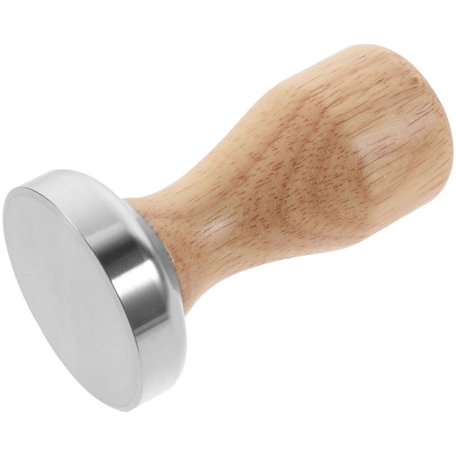 Stainless Steel Coffee Tamper with Smooth Surface and Ergonomic Handle for Home Use Light Yellow