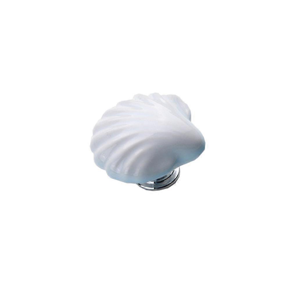 Ceramic Shell Pull Handles for Home Use Unique Door Knobs for Cabinet Drawer Furniture 4 Pieces