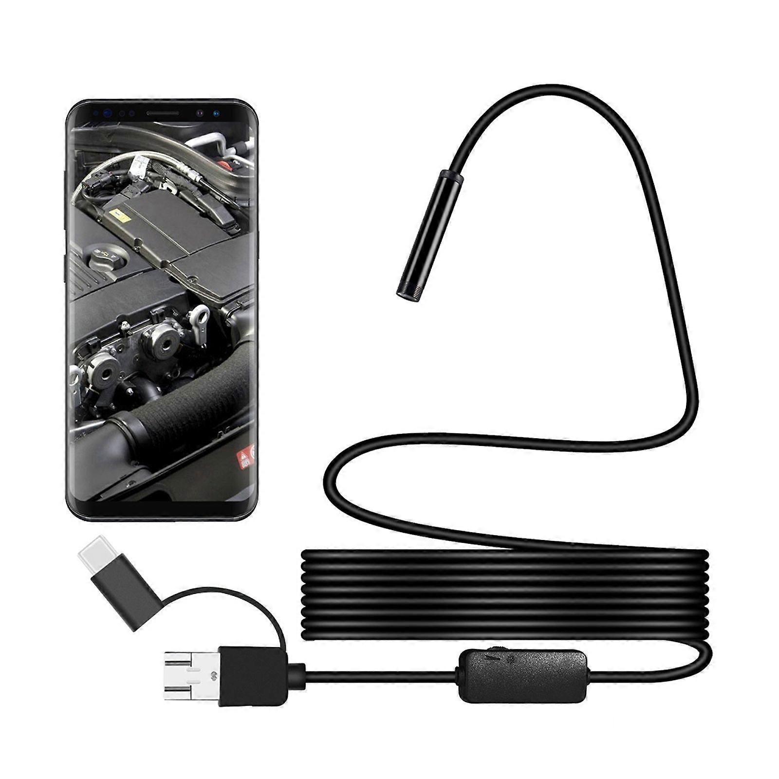 Y101 8mm Spiral Head Digital Endoscope, 3.5m Flexible Cable