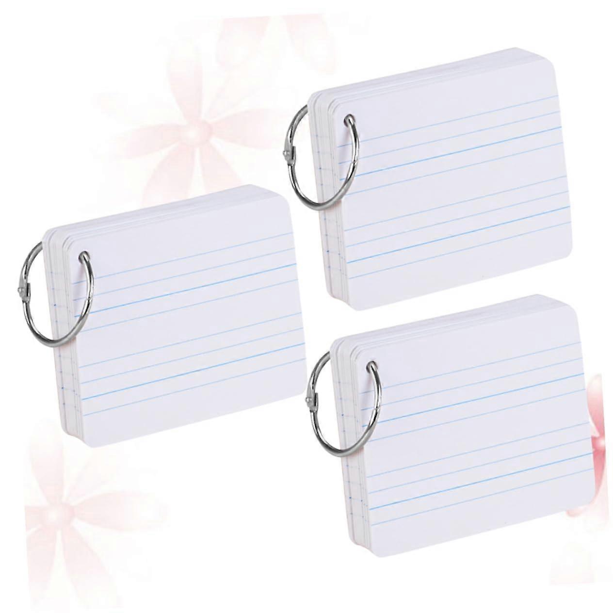 Pinyin Flashcards Set of 3 Blank White Cards for Students Learning Mandarin Vocabulary