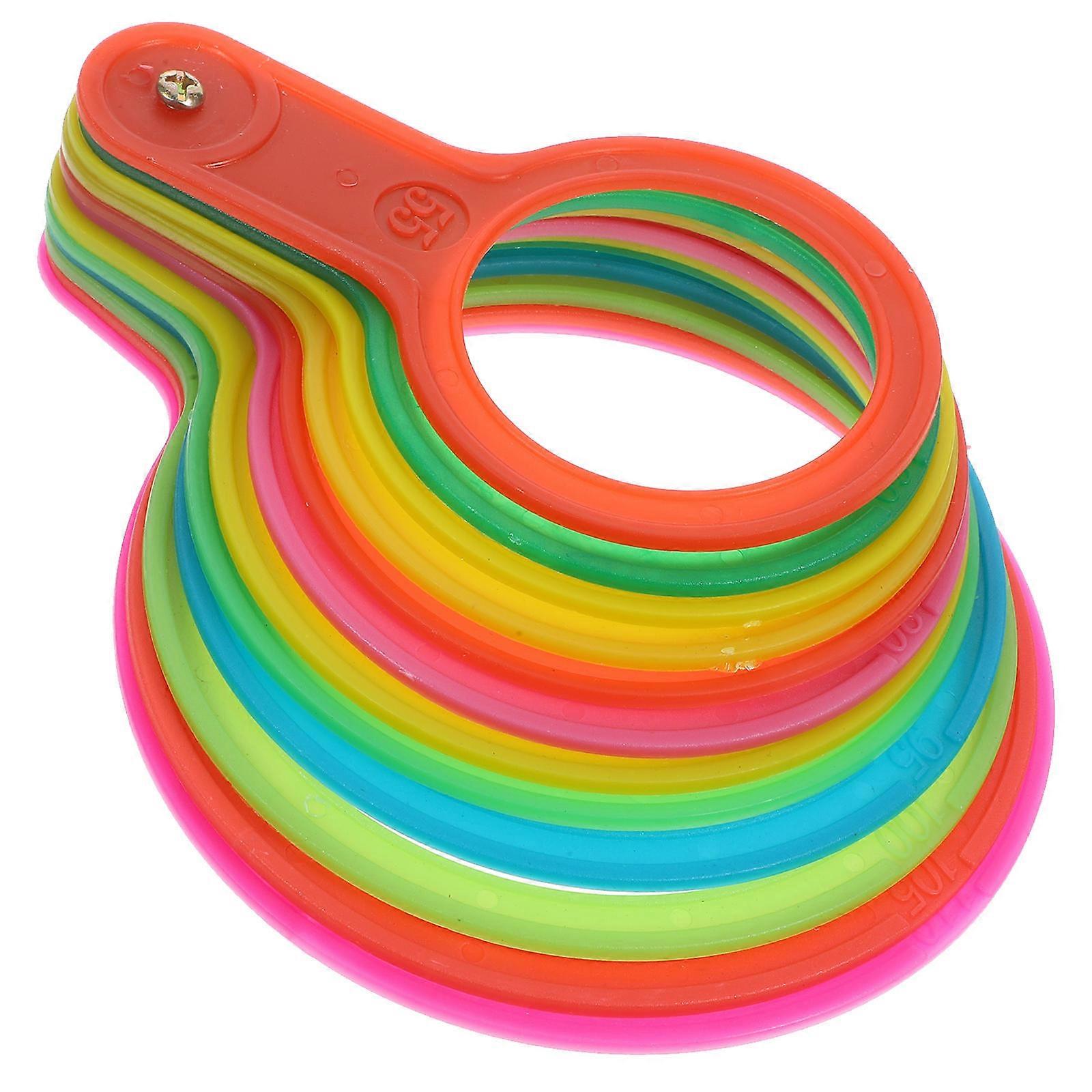 Fruit Diameter Measuring Ring Set Mixed Color Plastic Gauges for Oranges, Apples, Peaches and More Easy to Use for Accurate Fruit Size Measurement