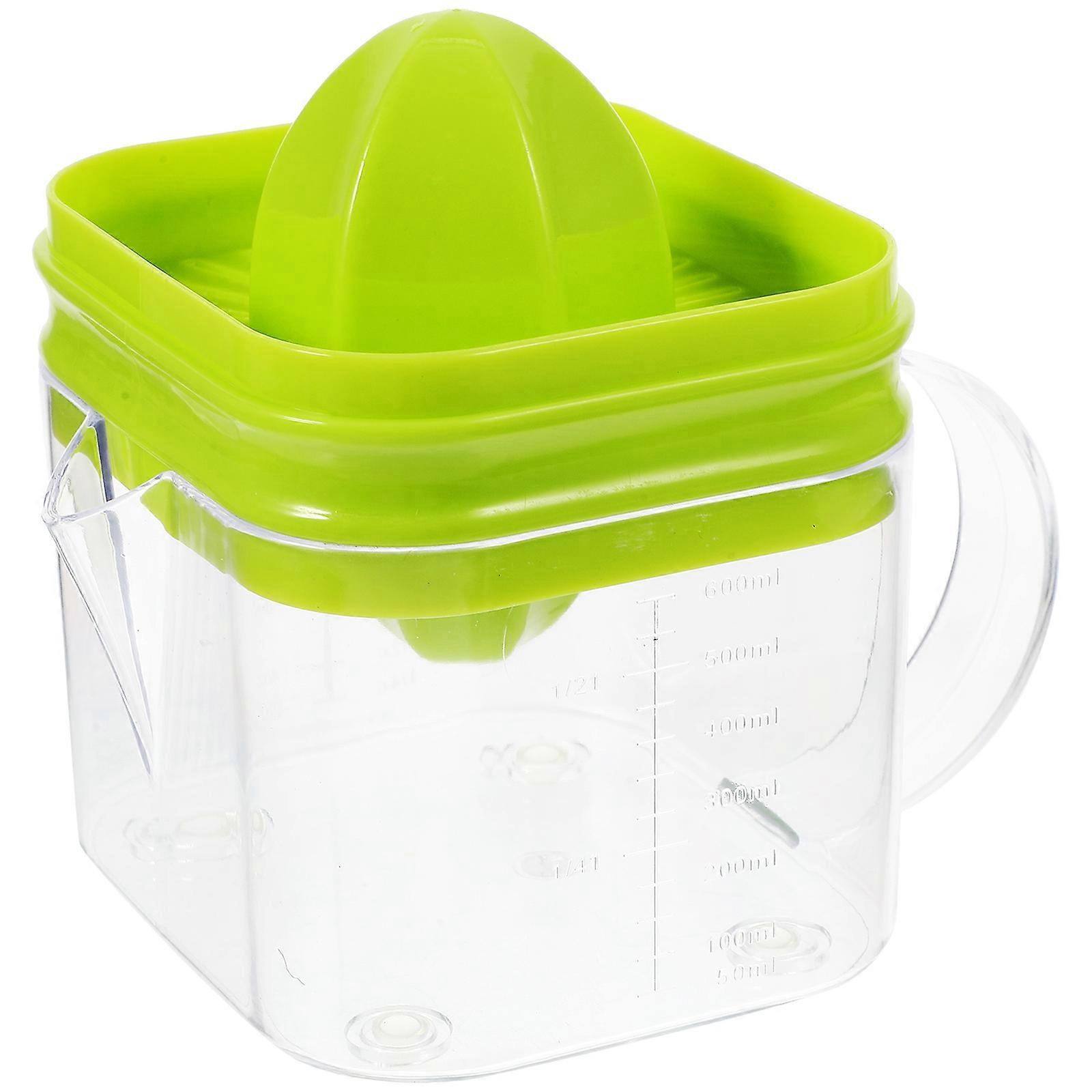 Manual Juice Maker Citrus Presser Light Green for Home Use with Dual-Size Heads