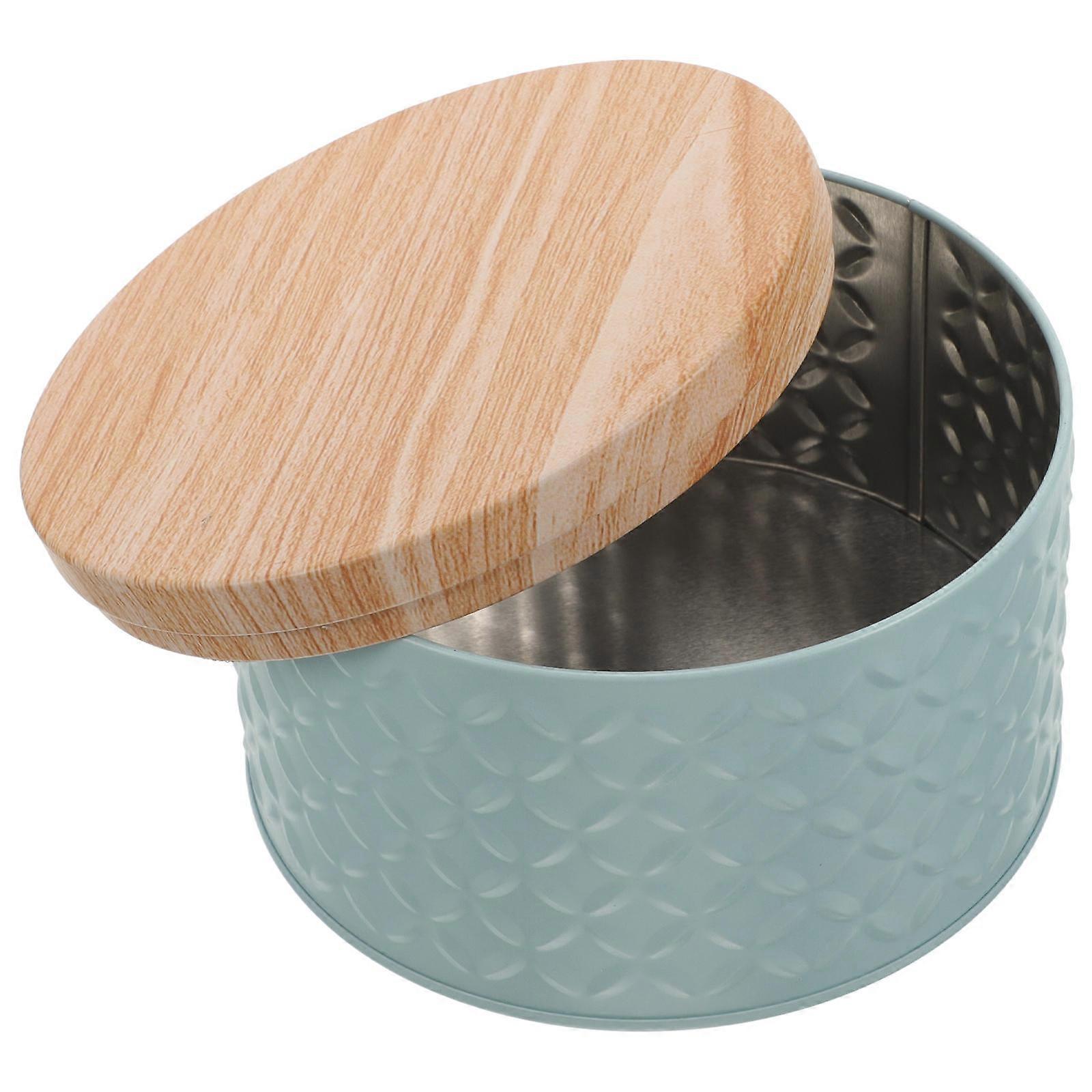 Decorative Boxes Holiday Cookie Containers Airtight Lid Iron Case 1Set