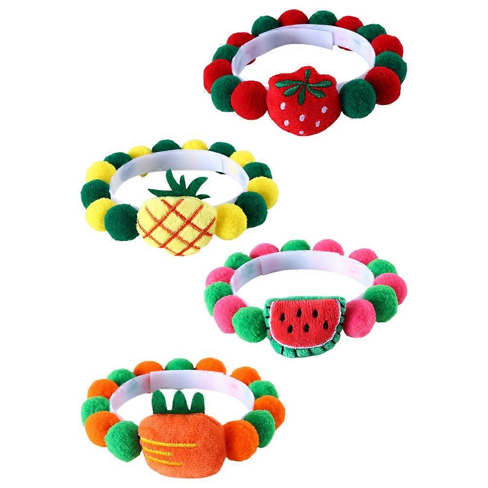 Adjustable Fruit Balls Design Collar For Pets Daily Life Assorted Color