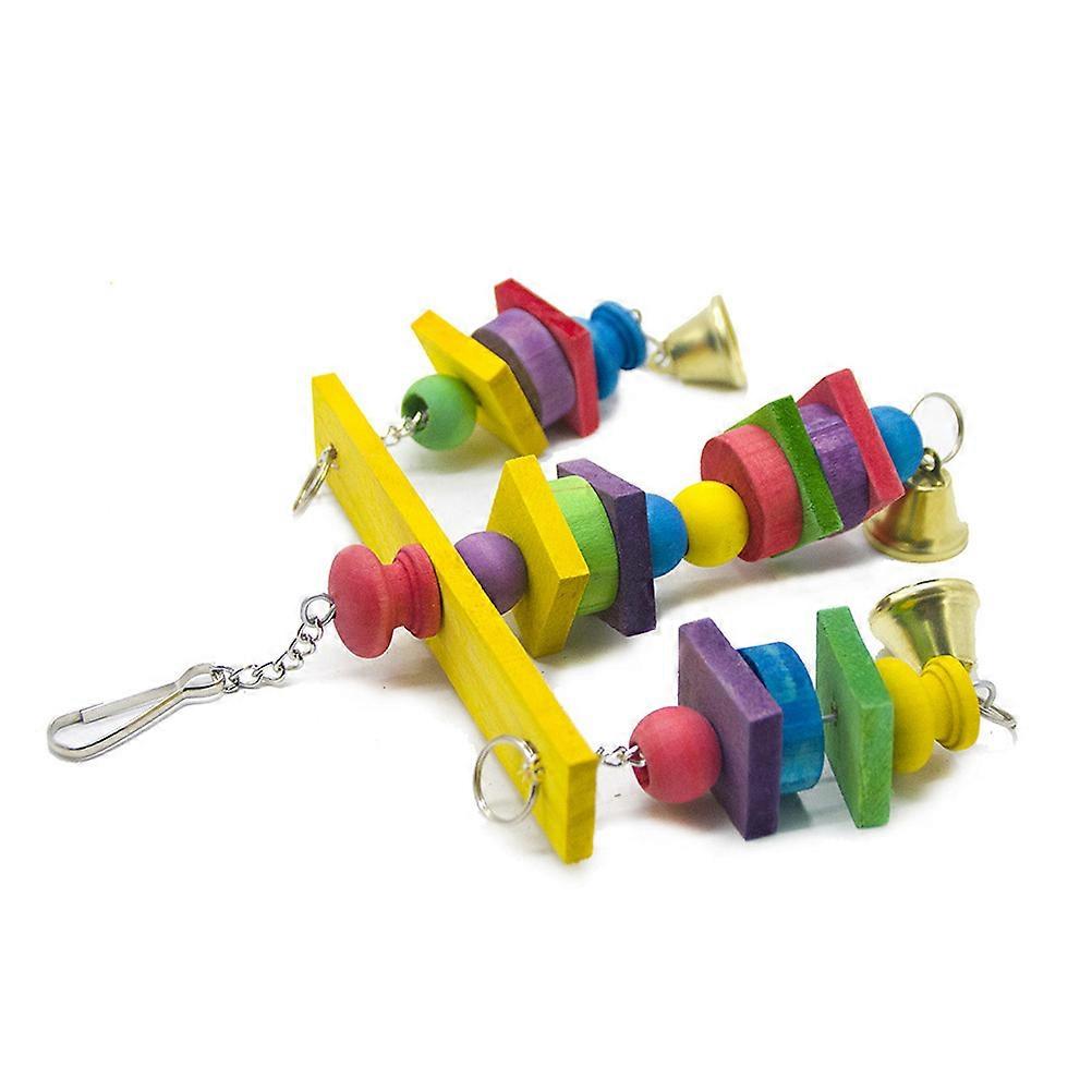 Funny Parrot Block Toy For Entertainment During Playtime With Safe Wooden Material 1Set