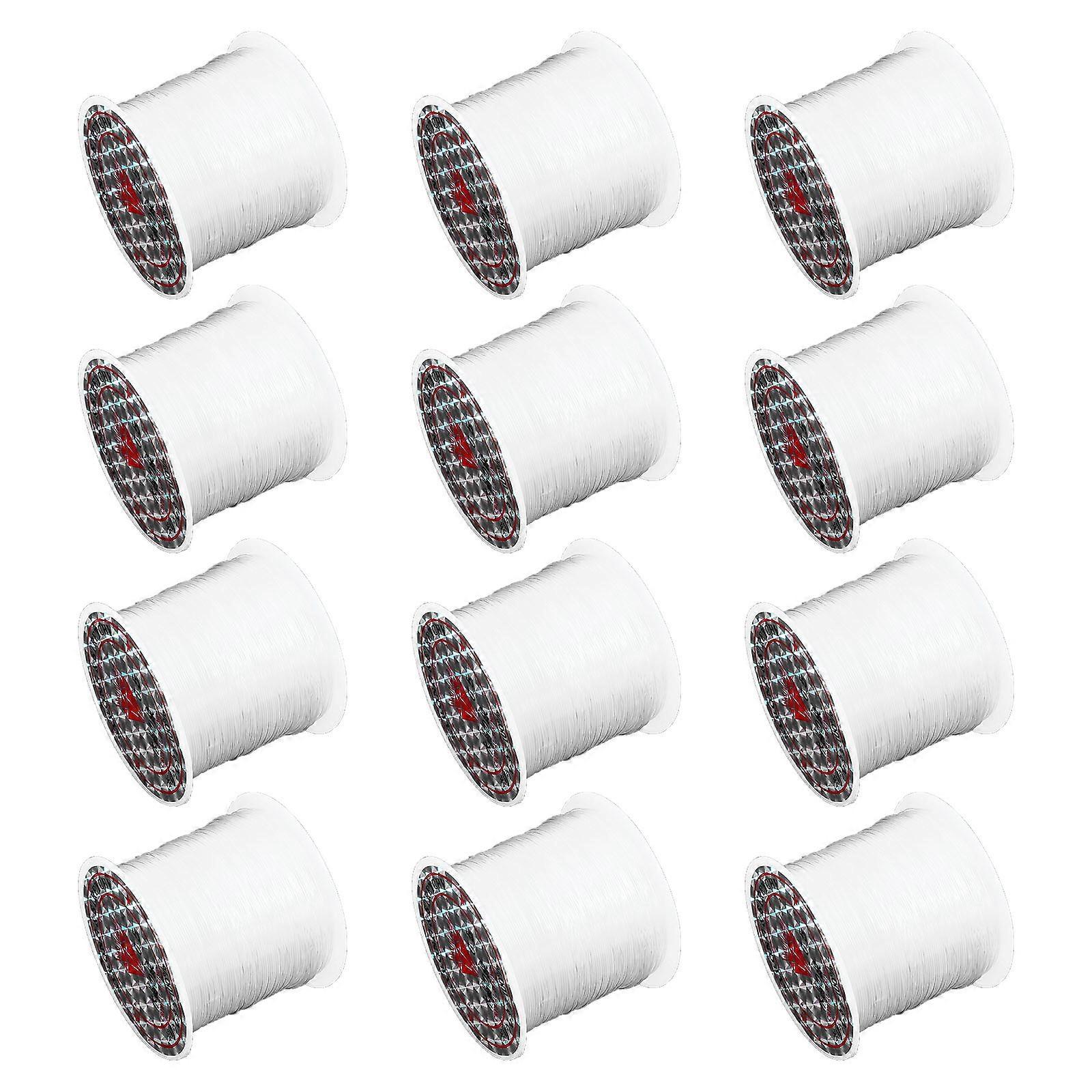 White TPU Crystal String for DIY Use 12 Rolls Clear Cord Decoration Rope