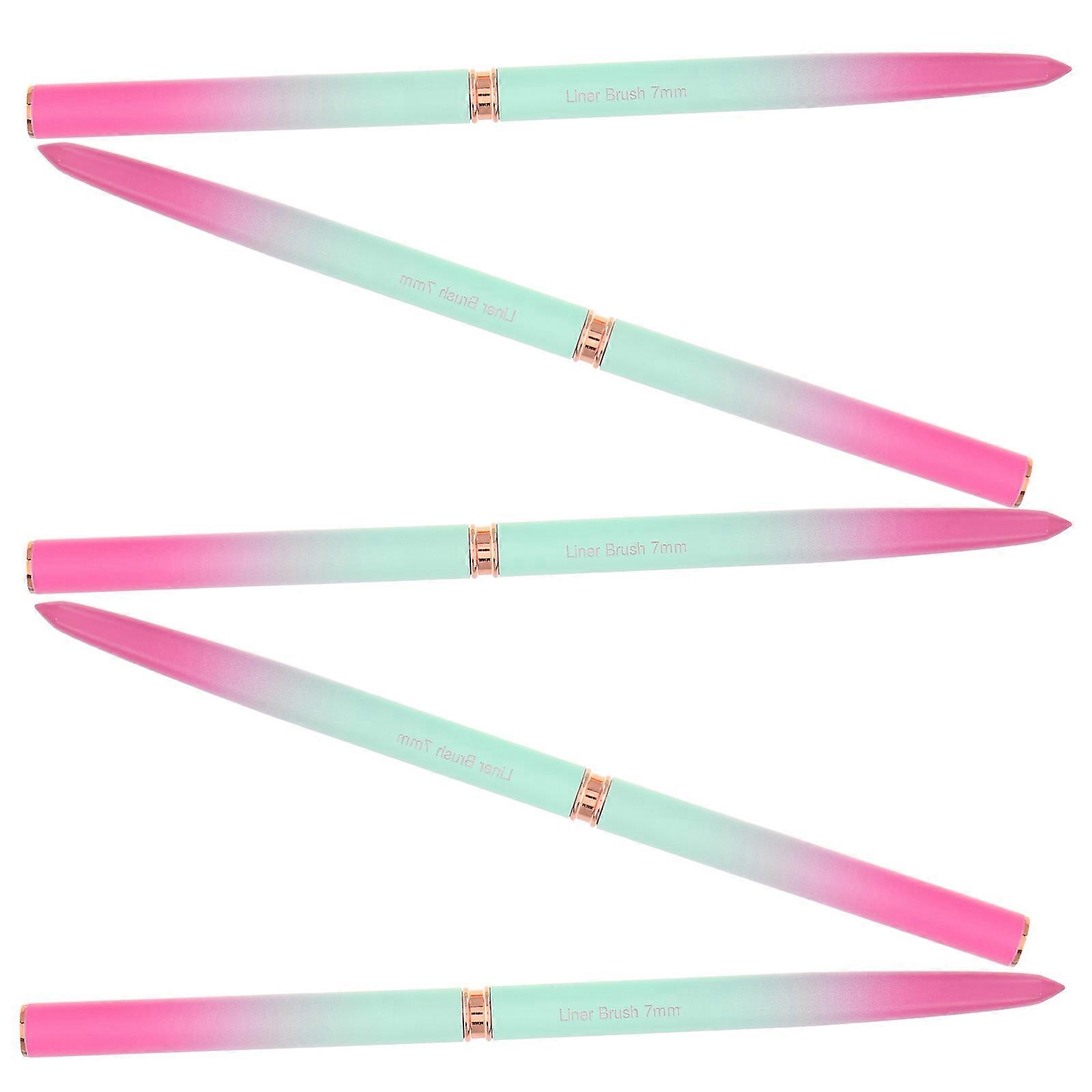 5Pcs Nail Art Liner Brushes For DIY Enthusiasts Creating Thin Details With Gradient Metallic Patterns